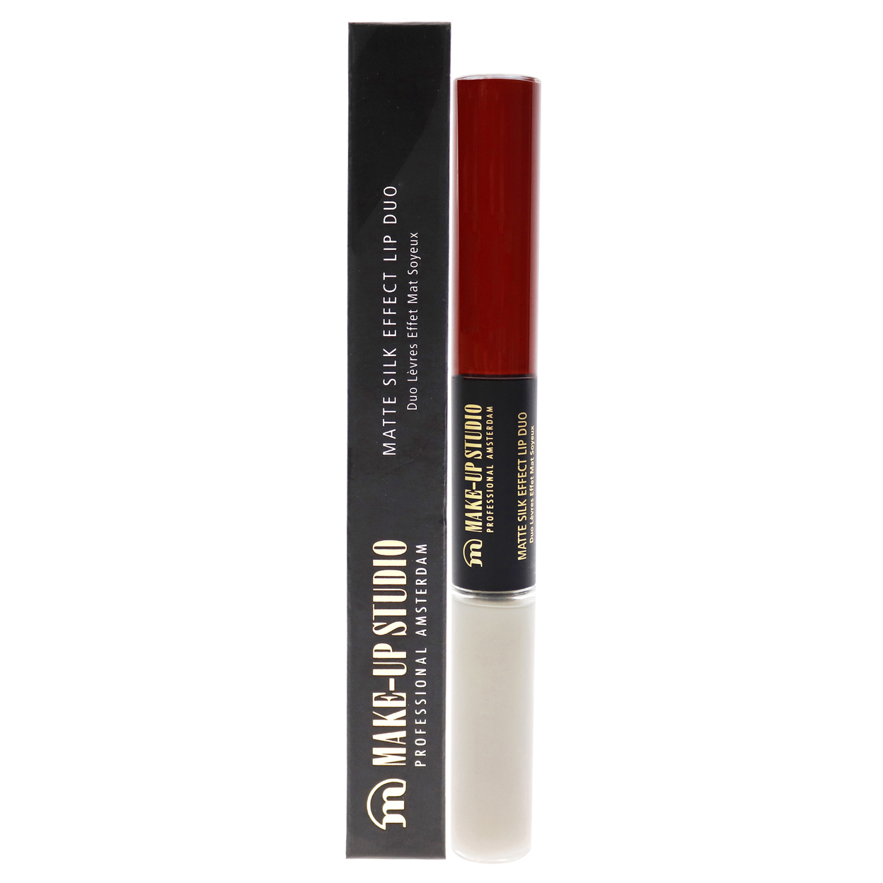 Make-Up Studio Matte Silk Effect Lip Duo - Sincerely Red Lipstick 0.2 Oz