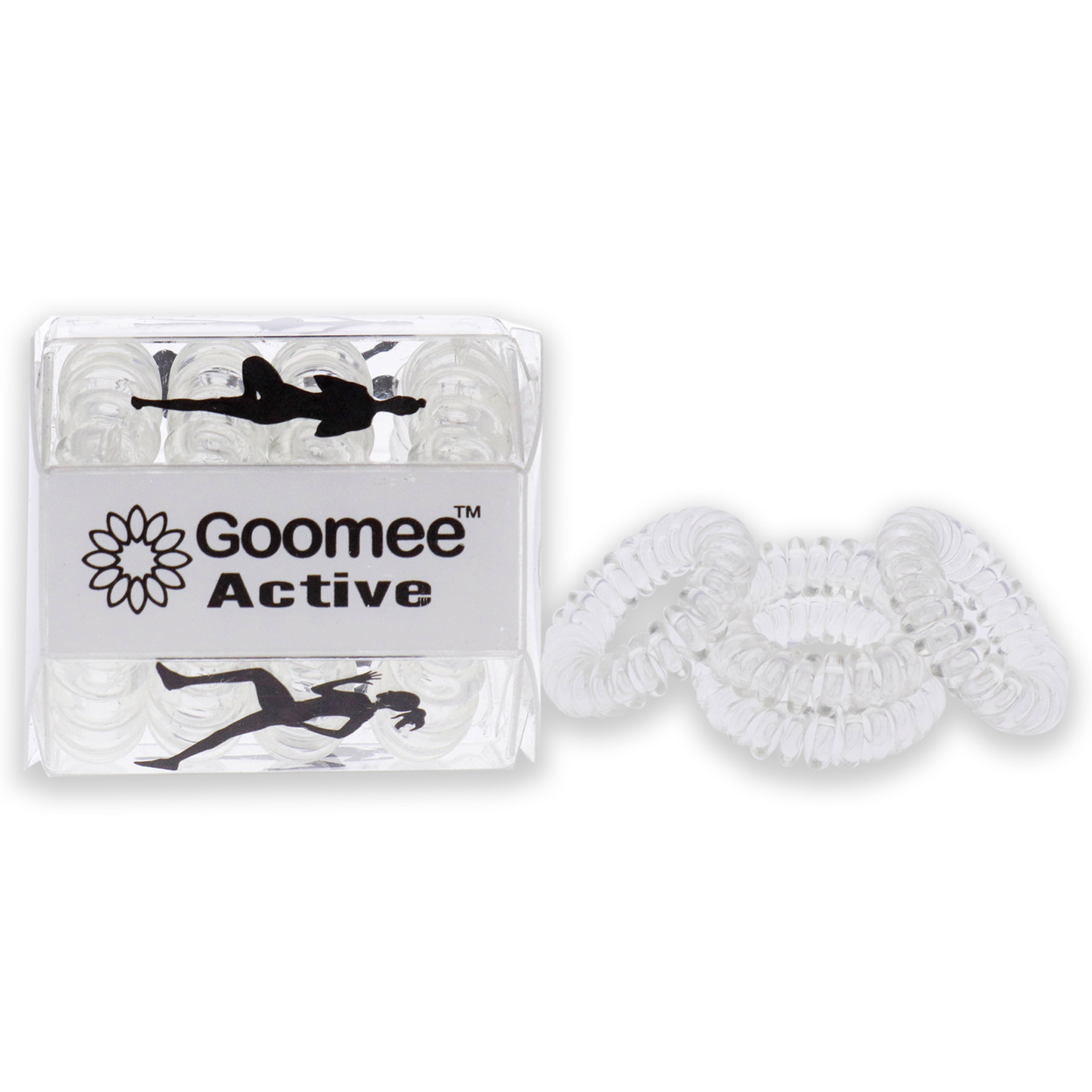 Goomee Active The Markless Hair Loop Set - Clear In The Clear Hair Tie 4 Pc