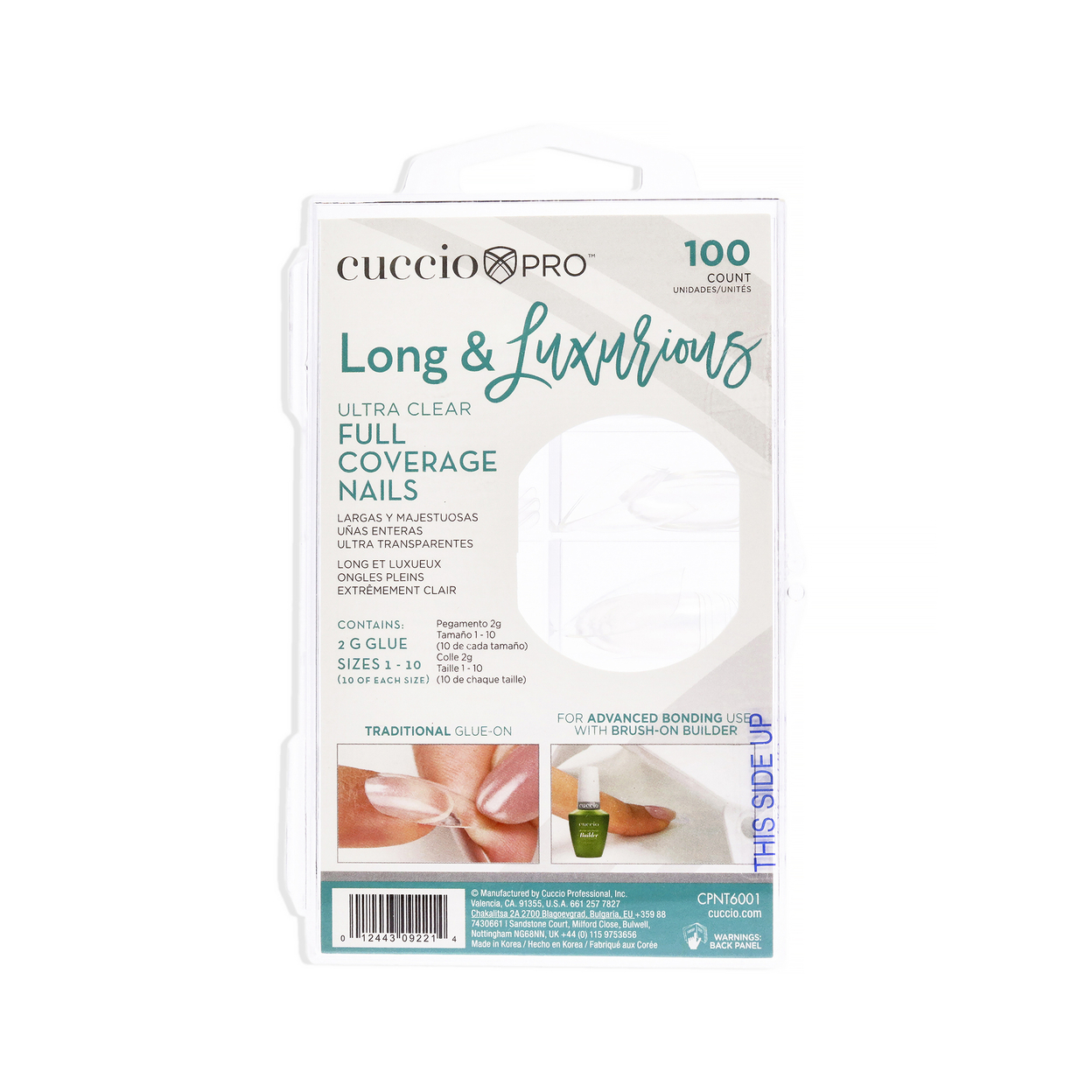 Cuccio Pro Long And Luxurious Full Coverage Nail Tips - Ultra Clear 100 Count