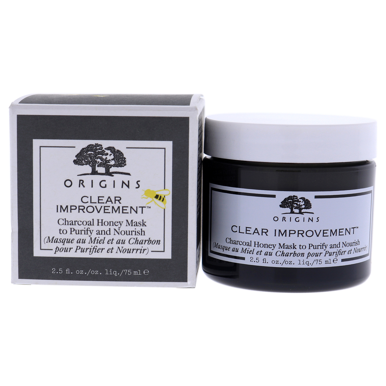 Origins Clear Improvement Charcoal Honey Mask To Purify And Nourish Mask 2.5 Oz