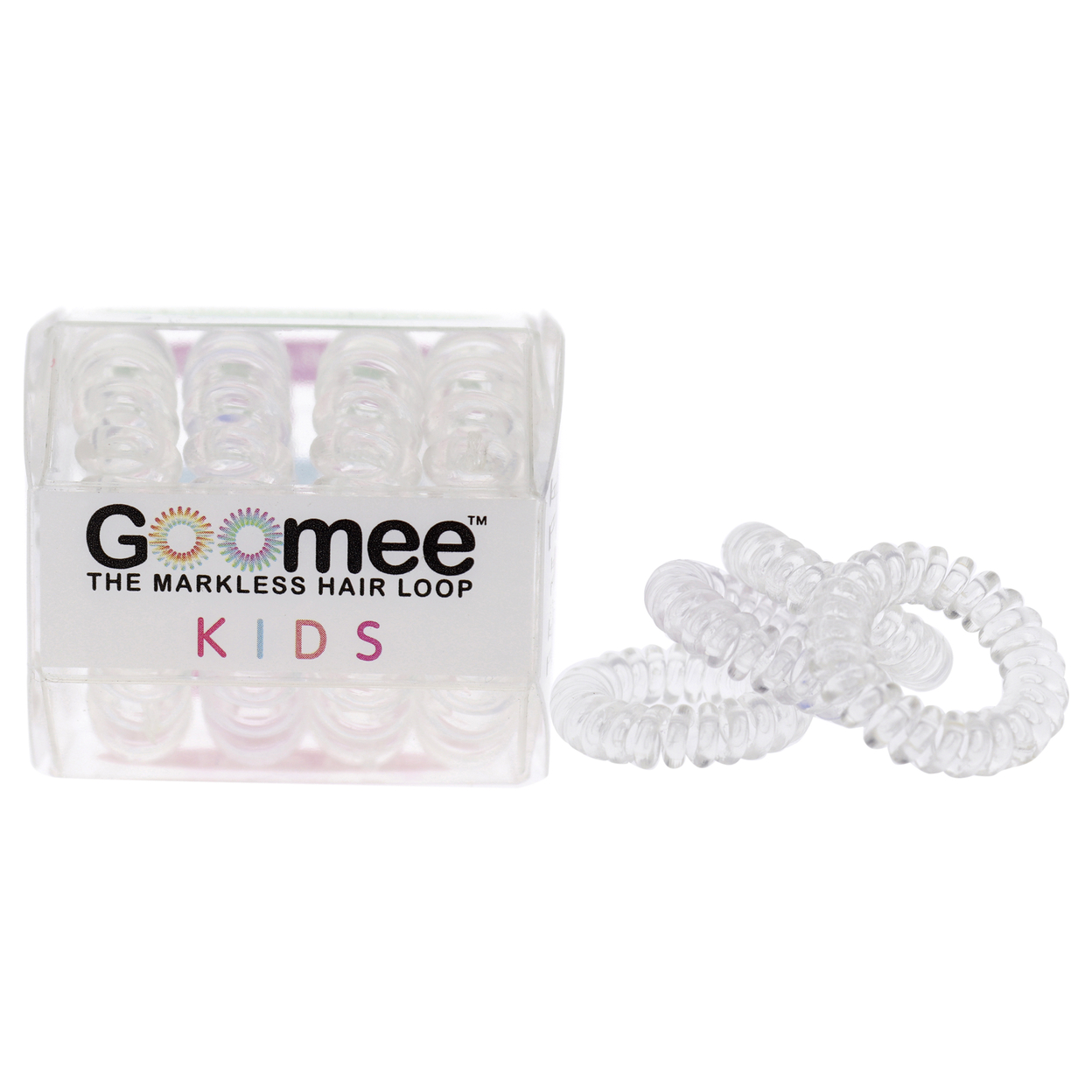 Goomee Kids The Markless Hair Loop Set - Glass Slipper Hair Tie 4 Pc