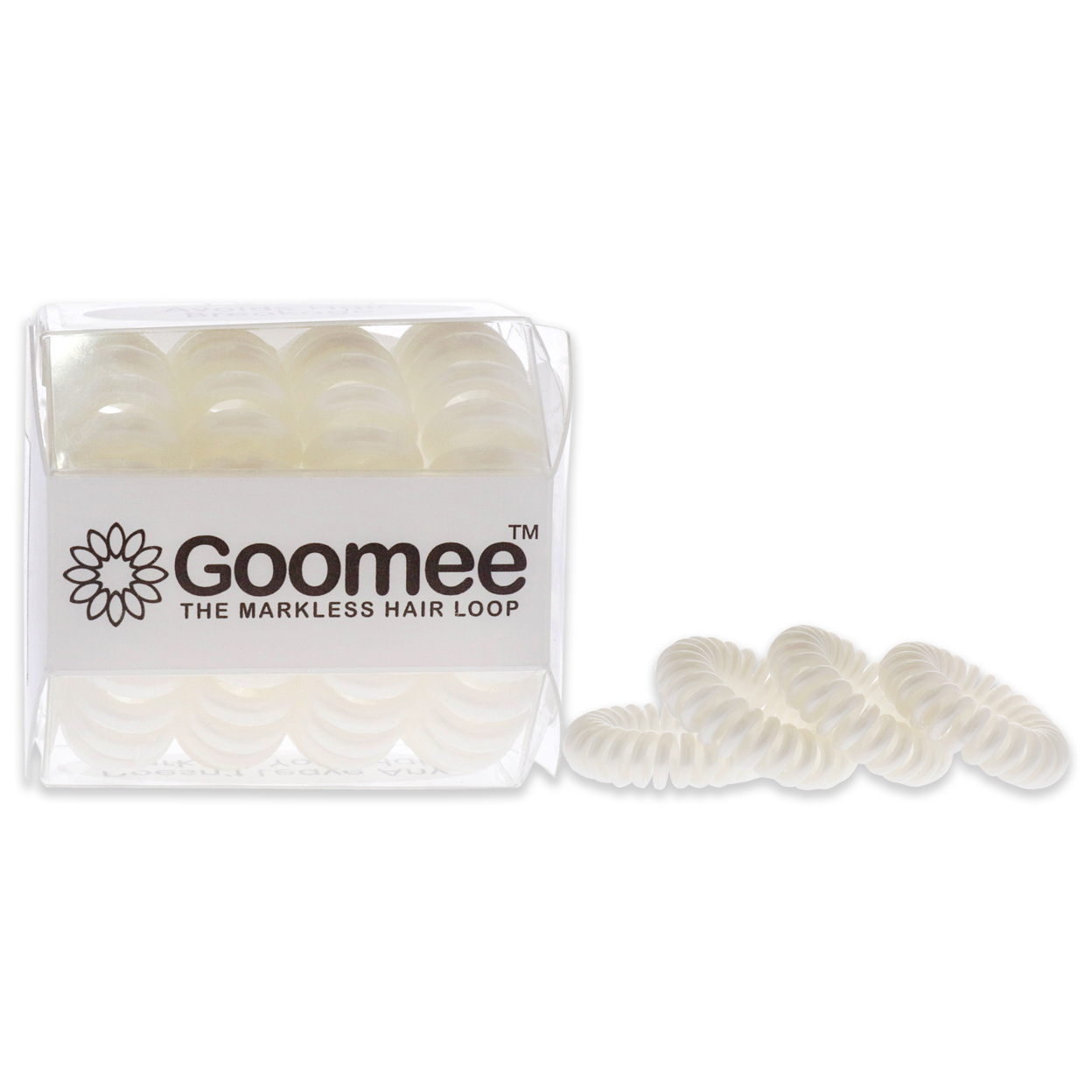 Goomee The Markless Hair Loop Set - Pearly White Hair Tie 4 Pc