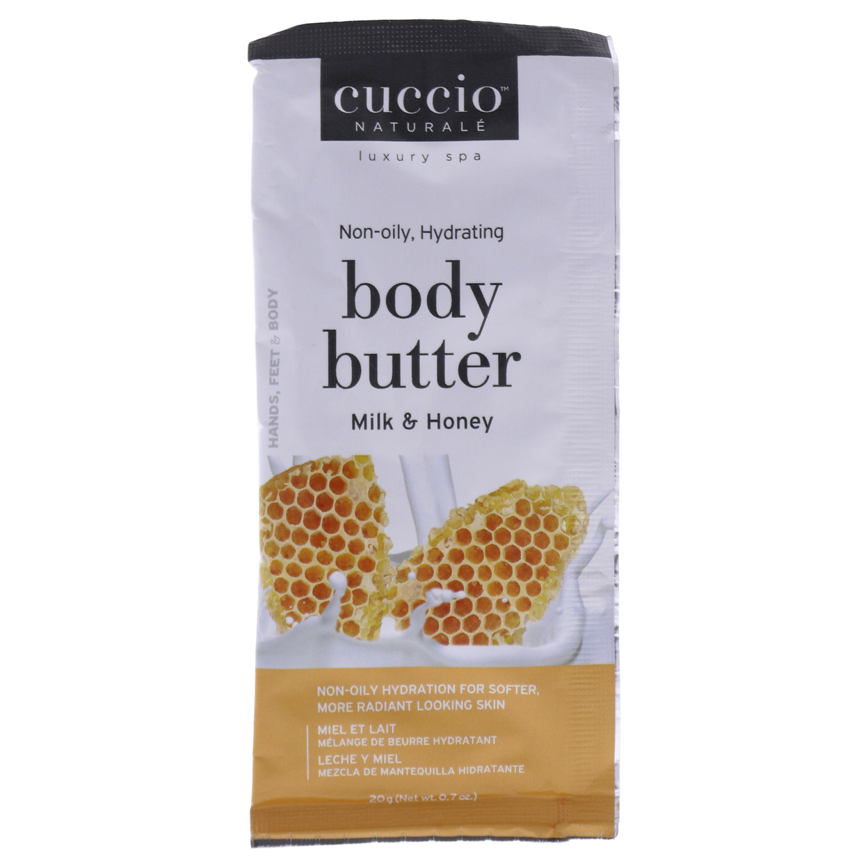 Cuccio Naturale Luxury Spa Non-Oily Hydrating Butter - Milk And Honey Body Butter 0.7 Oz