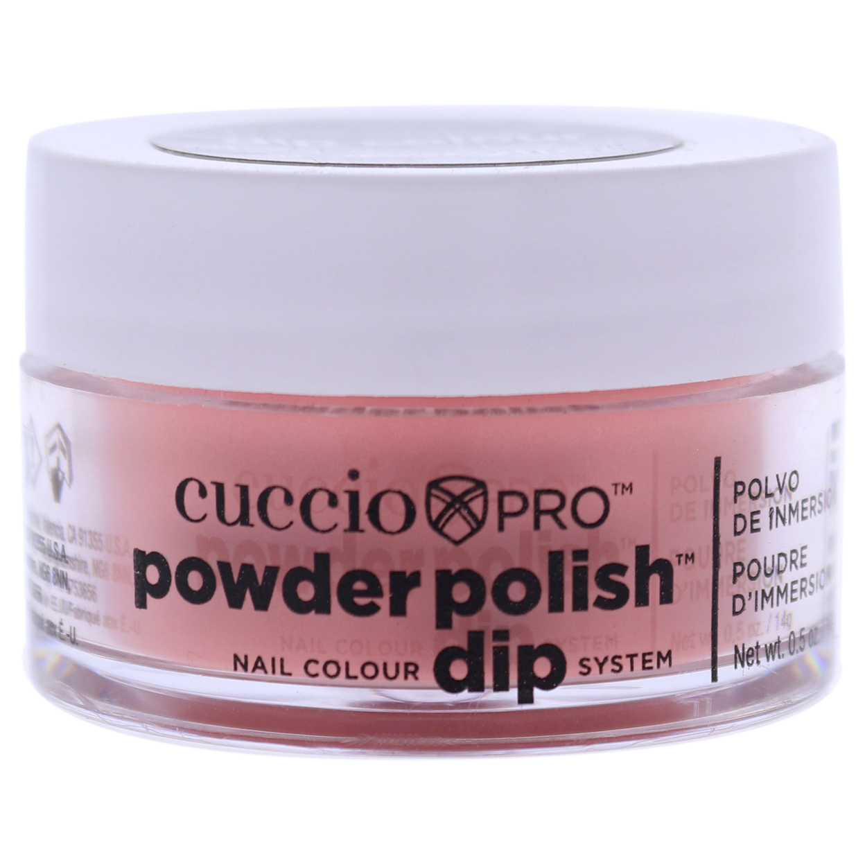 Cuccio Colour Pro Powder Polish Nail Colour Dip System - Peach Nail Powder 0.5 Oz