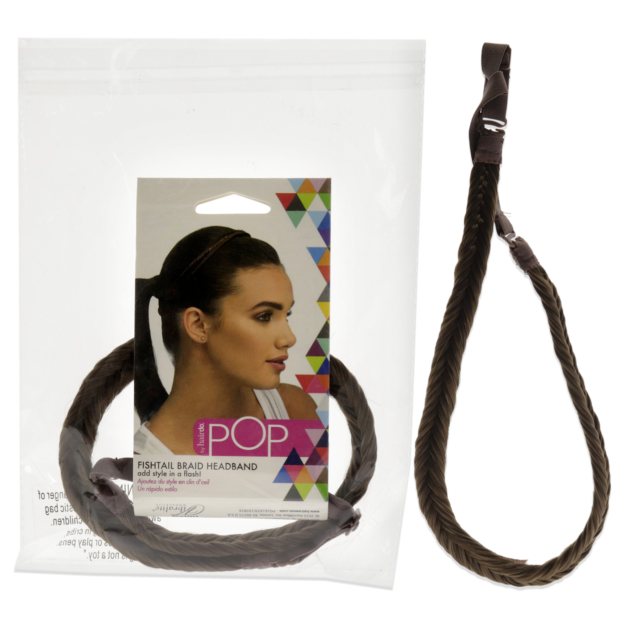 Hairdo Pop Fishtail Braid Headband - R10 Chestnut Hair Band 1 Pc