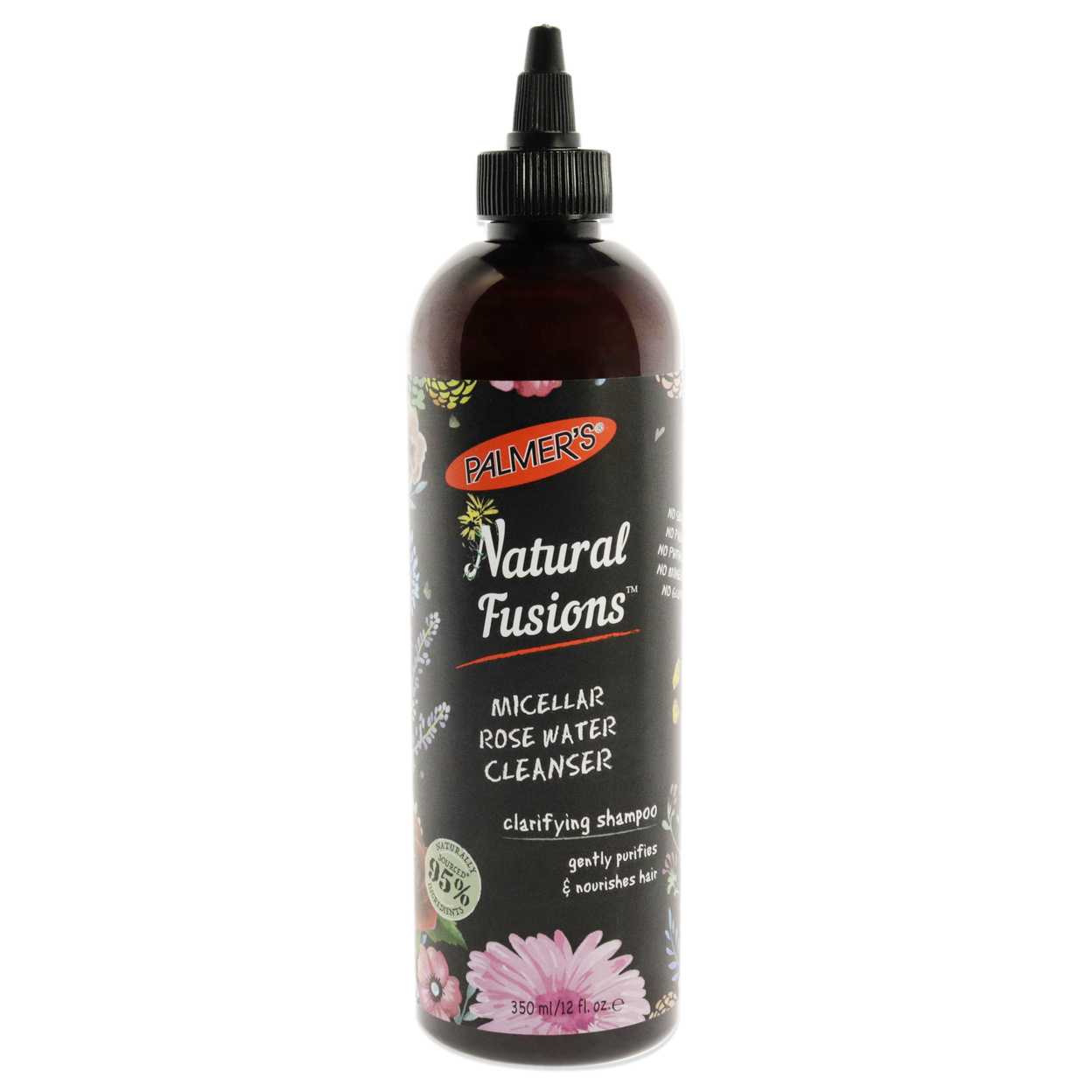 Palmers Natural Fusions Micellar Rose Water Cleanser Clarifying Shampoo 12 Oz