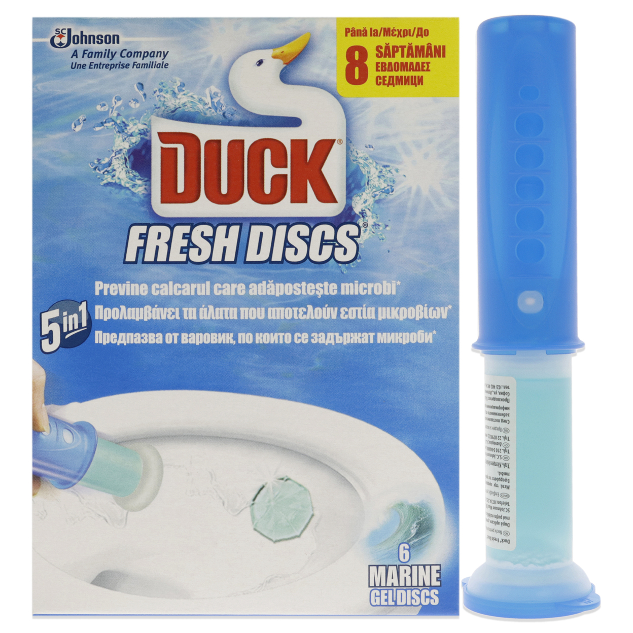 Duck Toilet Gel Discs Marine Fragrance 6 Pc