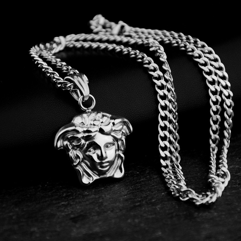 Fashion Medusa Necklace Pendants - Silver