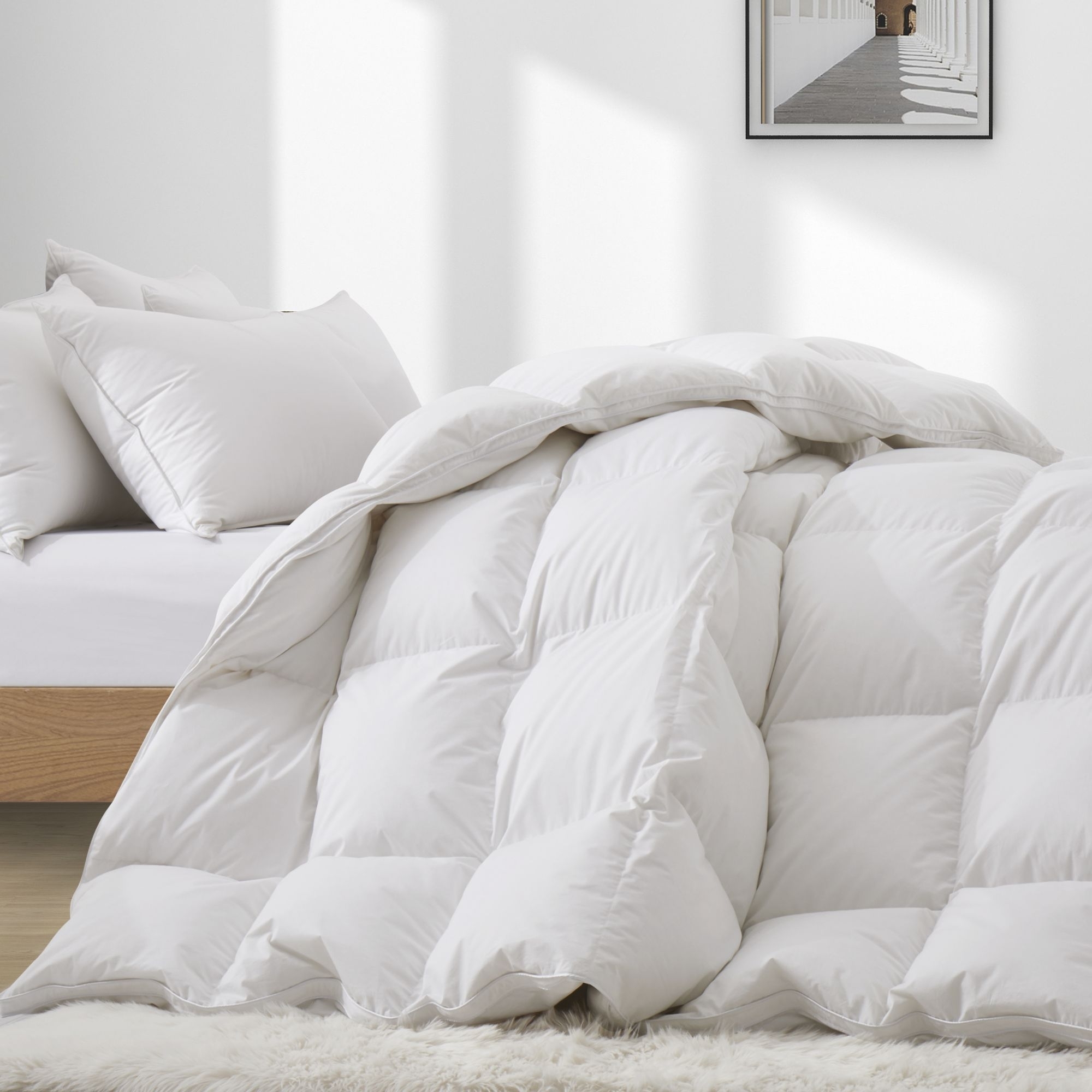 800 Fill Power European White Down Comforter-Heavy Weight Comforter For Cold Winter - King Size