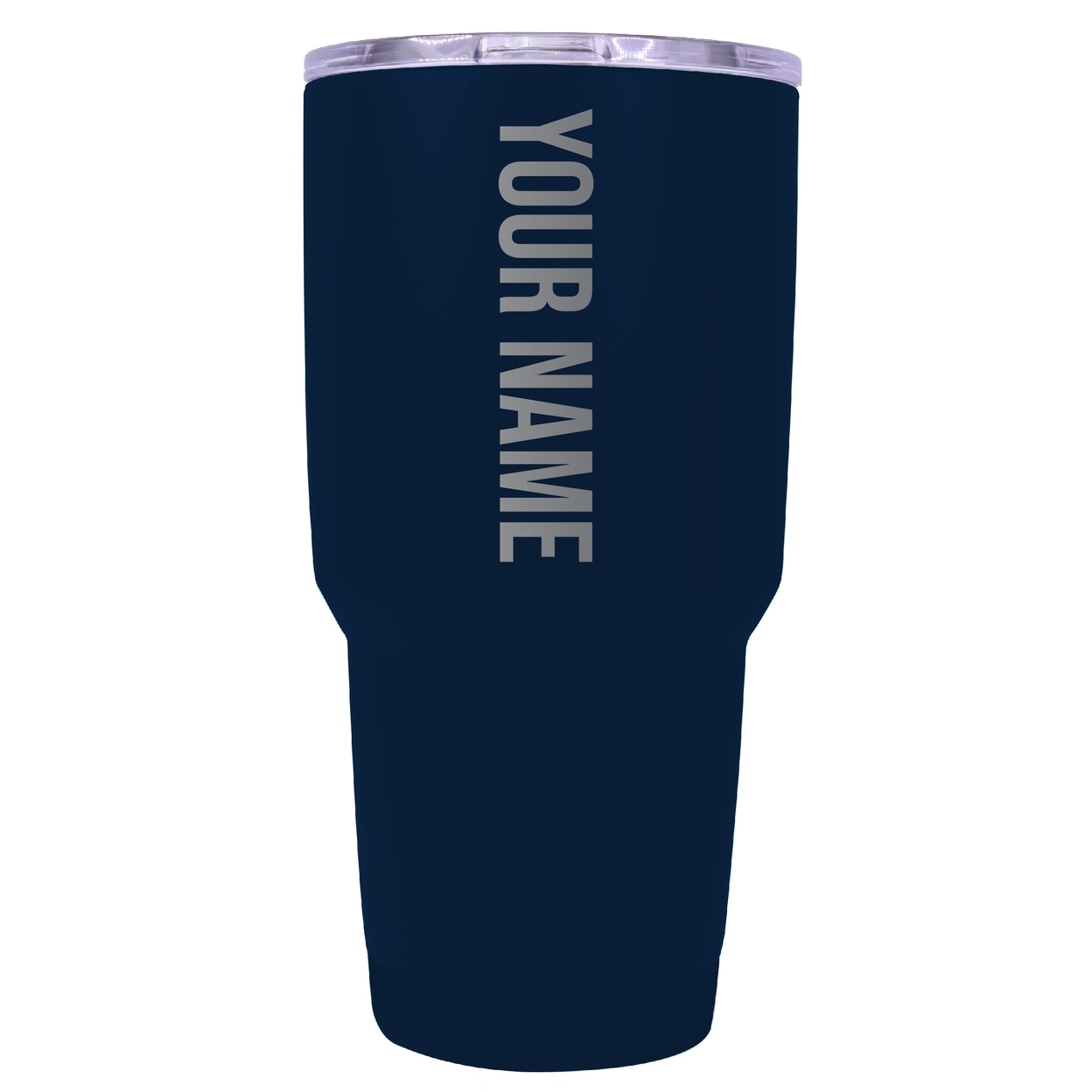Customizable Laser Etched 24 Oz Insulated Stainless Steel Tumbler Personalized With Custom Name Or Message - Navy, 2 Pack