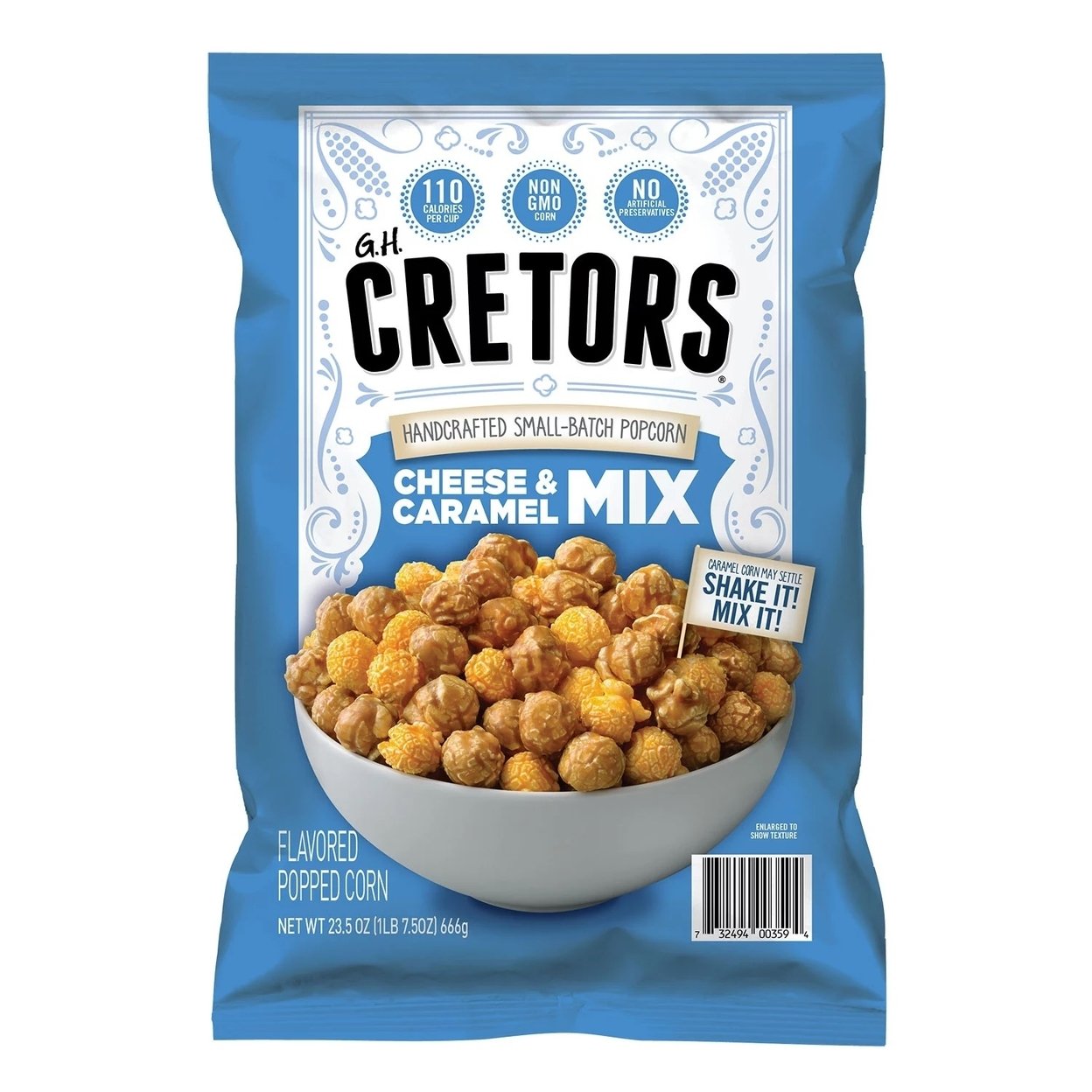 G.H. Cretors Cheese & Caramel Flavored Popcorn Mix (23.5 Ounce)