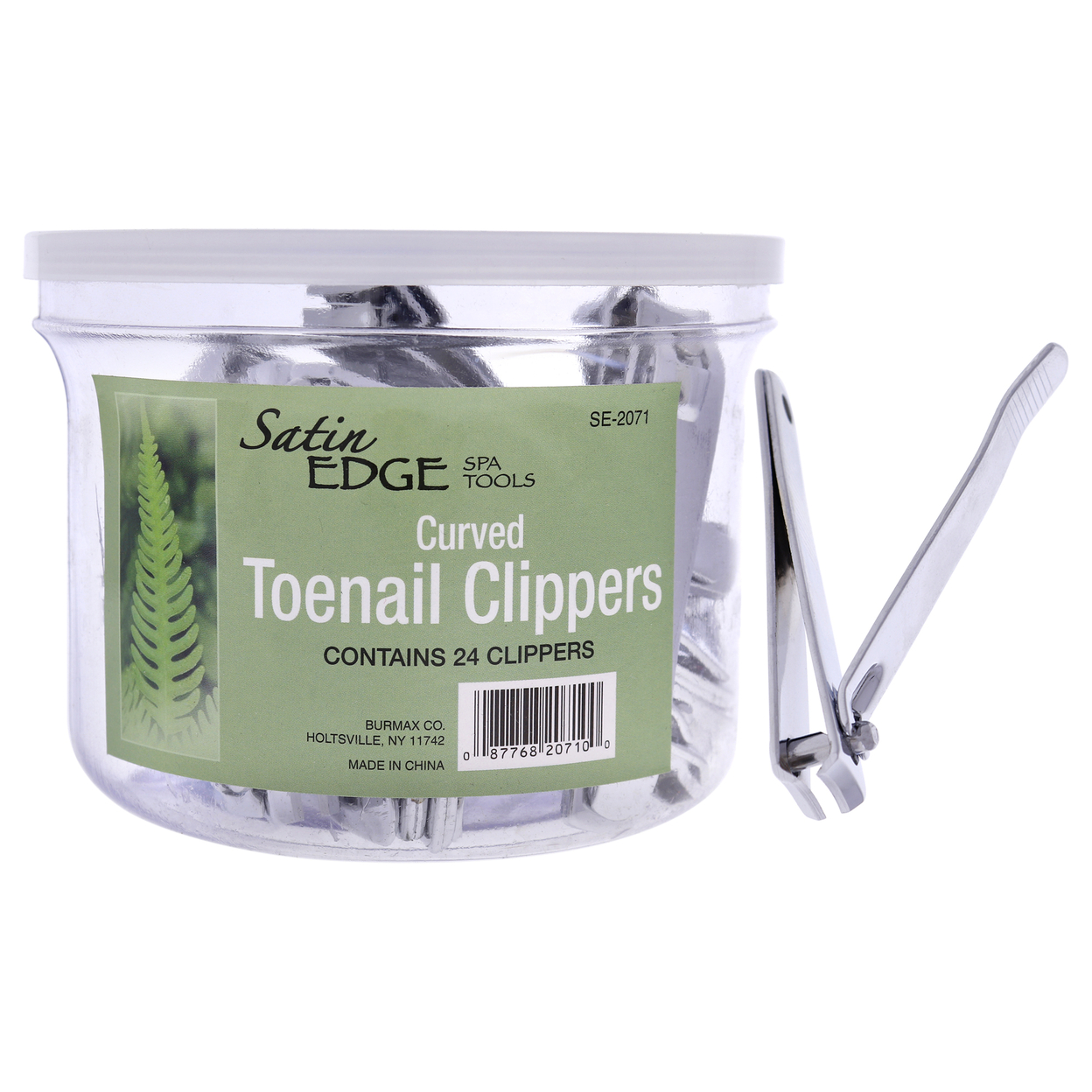 Satin Edge Curved Toenail Clippers 24 Pc