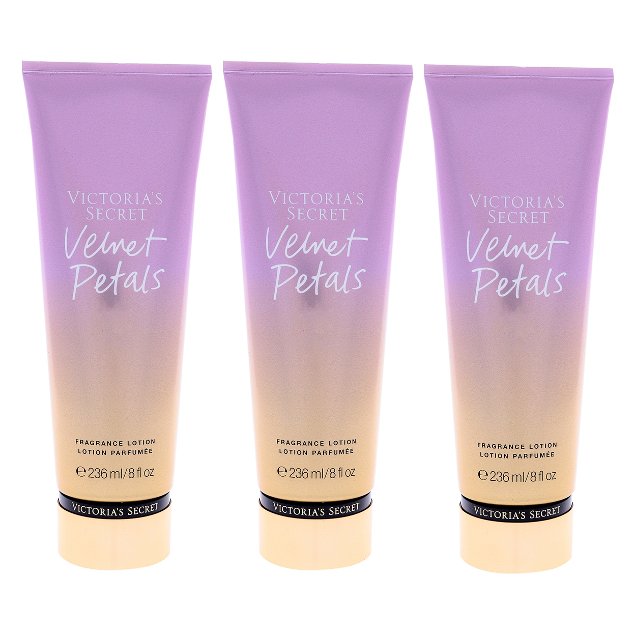 Victoria's Secret Velvet Petals Fragrance Lotion - Pack Of 3 Body Lotion 8 Oz