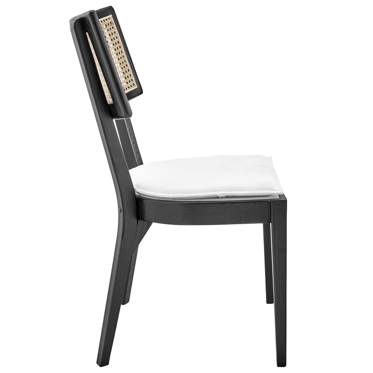 Caledonia Wood Dining Chair Set Of 2, Black White
