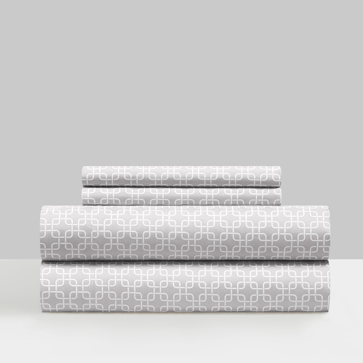 3 Or 4 Piece Silky Soft Brushed Microfiber Sheet Set - Lucille Grey, Twin Extra-long