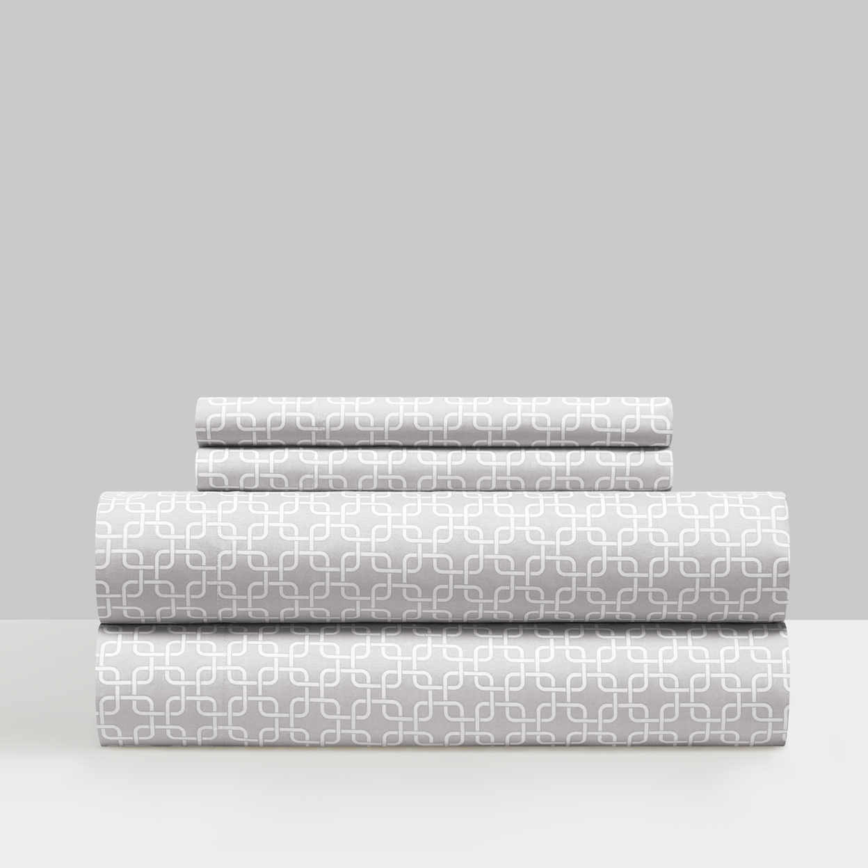 3 Or 4 Piece Silky Soft Brushed Microfiber Sheet Set - Lucille Grey, Queen