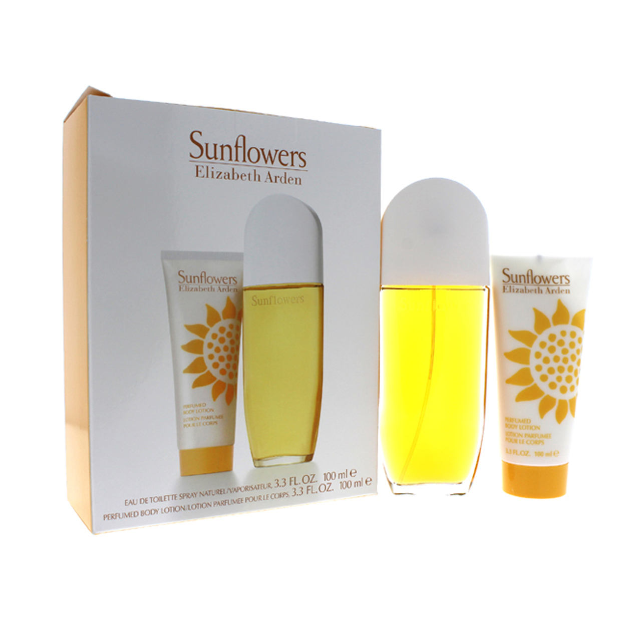 Elizabeth Arden Sunflowers 3.3 Oz EDT Spray, 3.3 Oz Body Lotion 2 Pc Gift Set
