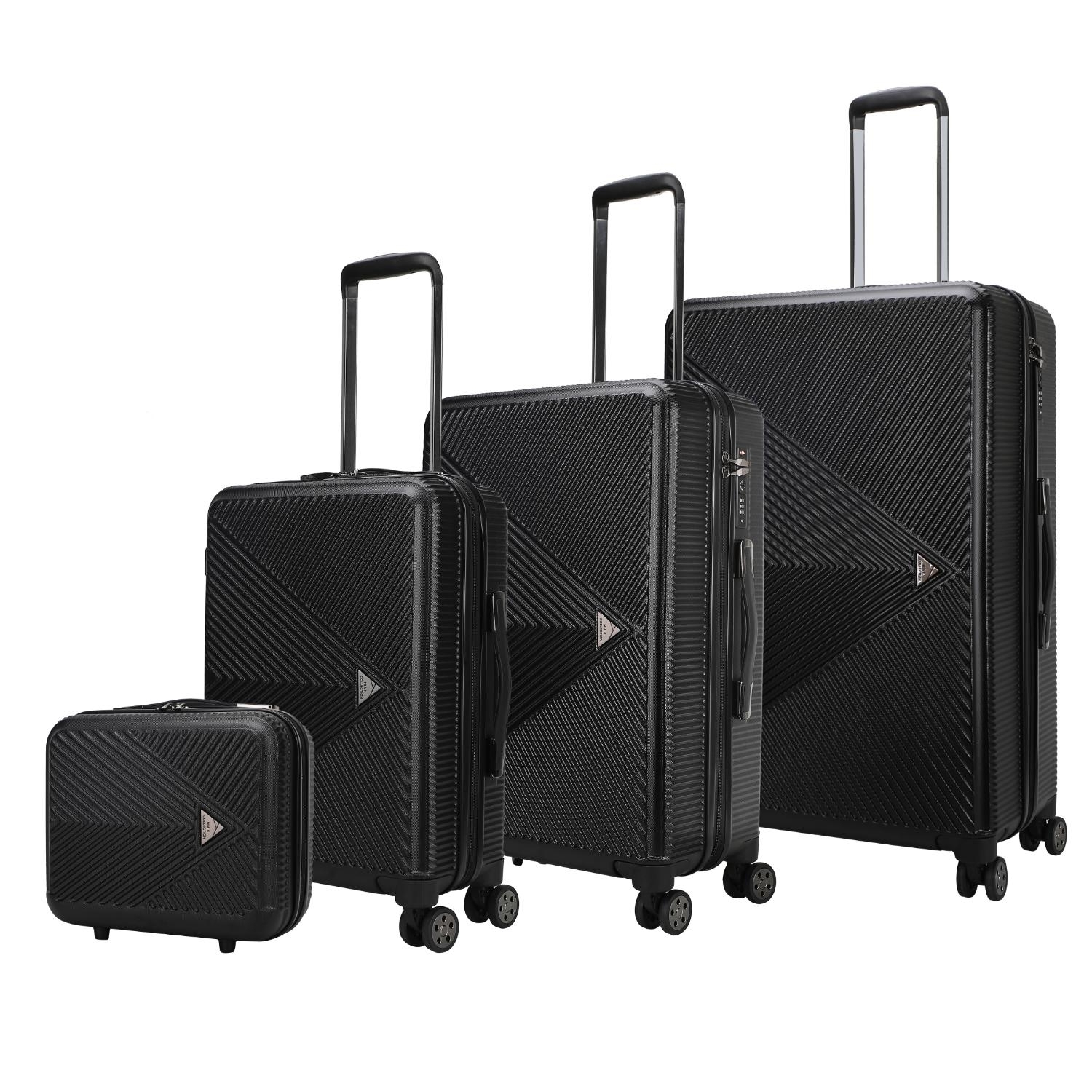 MKF Collection Felicity Luggage Set- 4-piece Set By Mia K - Navy