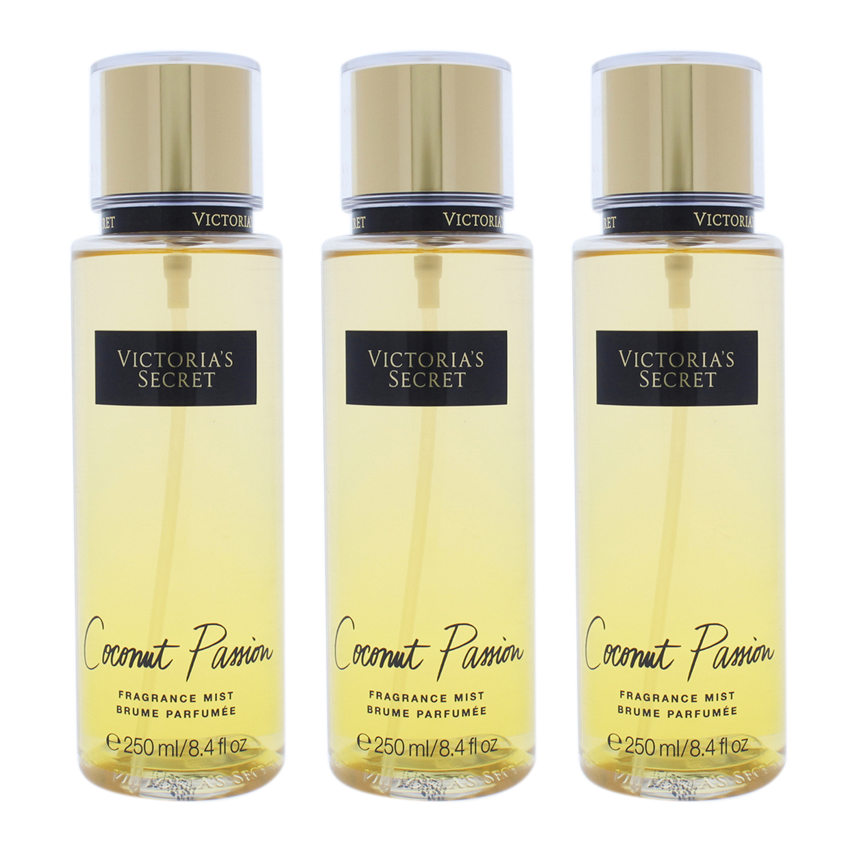 Victoria's Secret Coconut Passion - Pack Of 3 Fragrance Mist 8.4 Oz