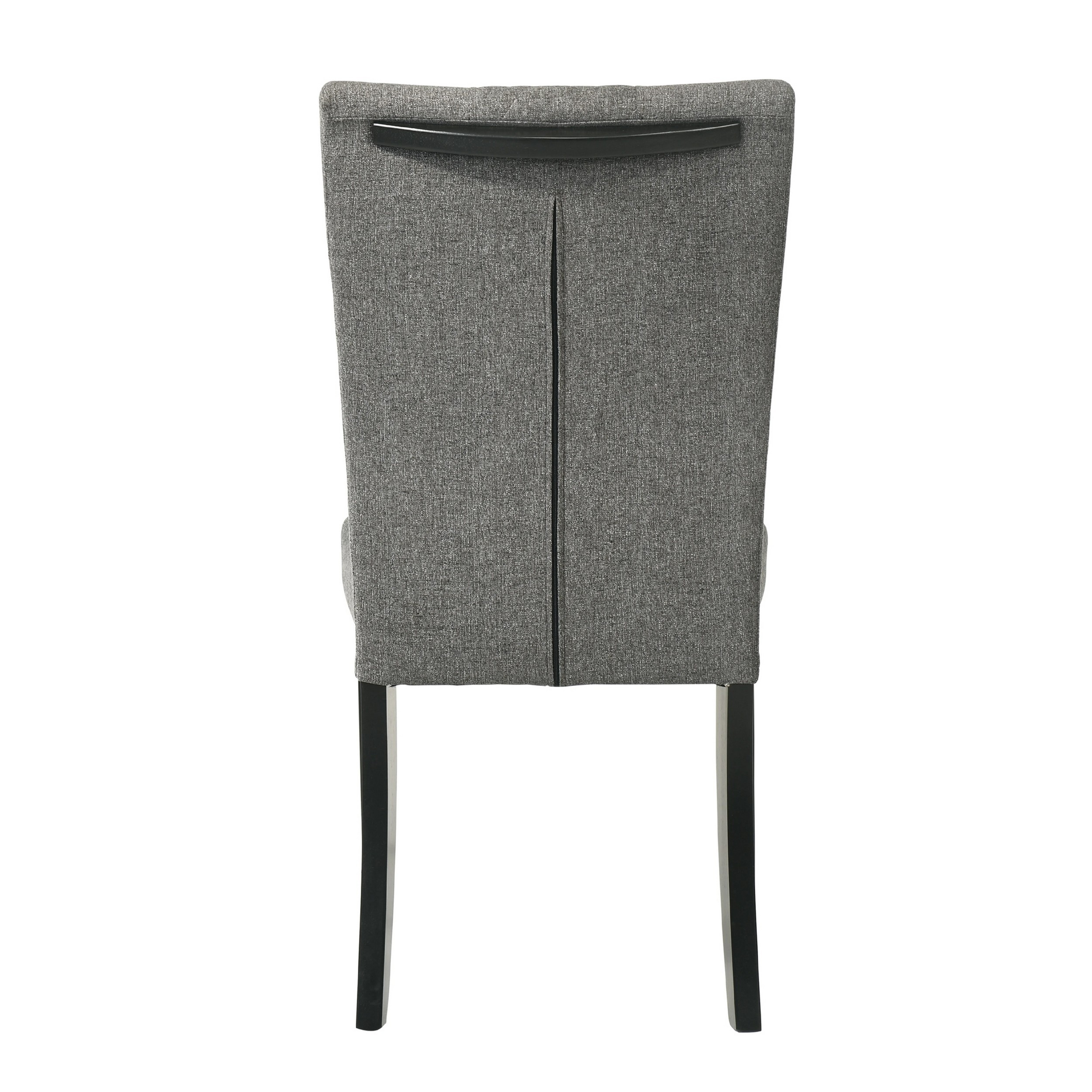 Nicole 26 Inch Side Chair Set Of 2, Wood Frame, Fabric Upholstery, Gray -Saltoro Sherpi