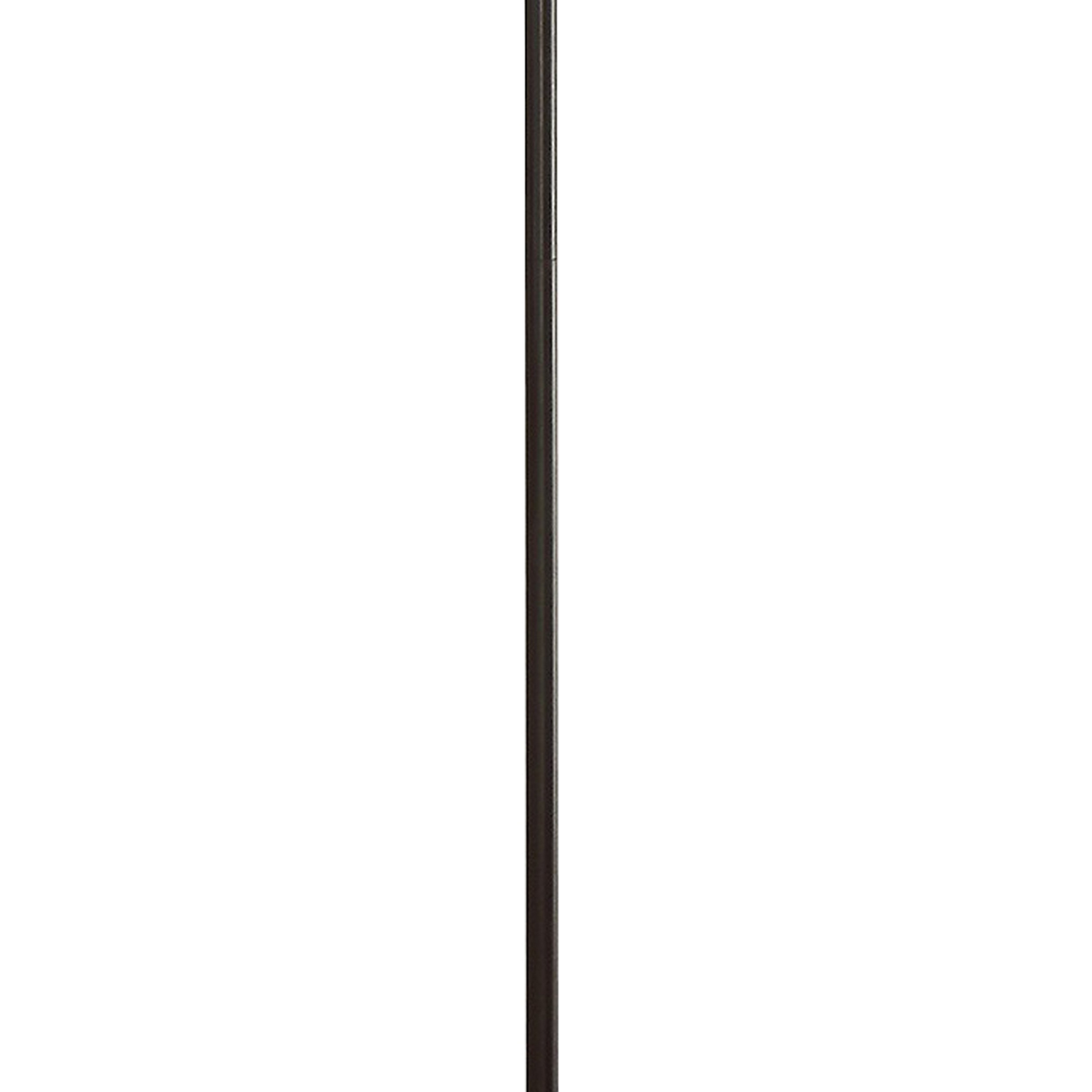 Quinn 63 Inch Accent Floor Lamp, Vintage Fan Design, Antique Bronze Finish -Saltoro Sherpi