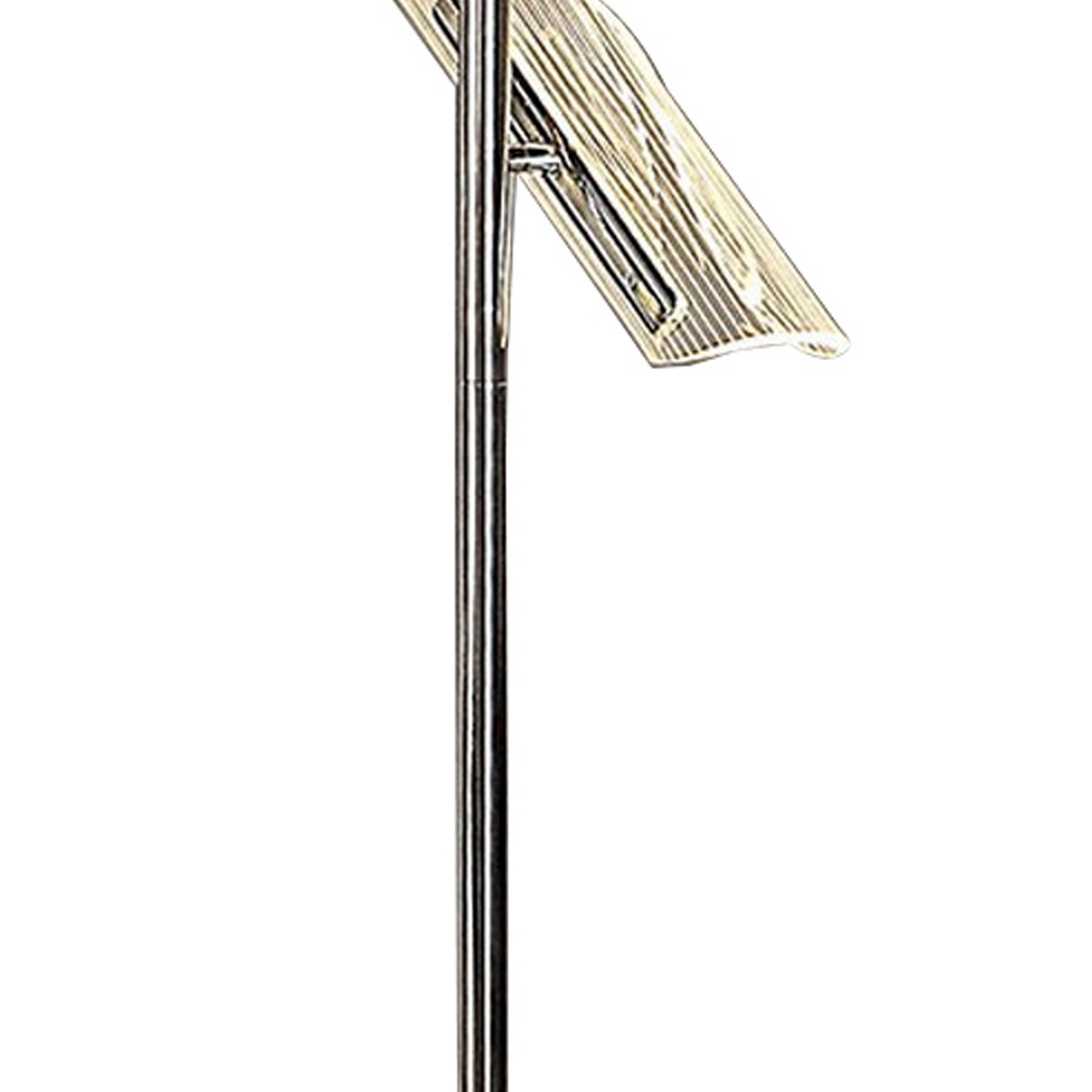 Spark 62 Inch Floor Lamp, 3 Cylindrical Glass Shades, Bright Nickel, Silver -Saltoro Sherpi