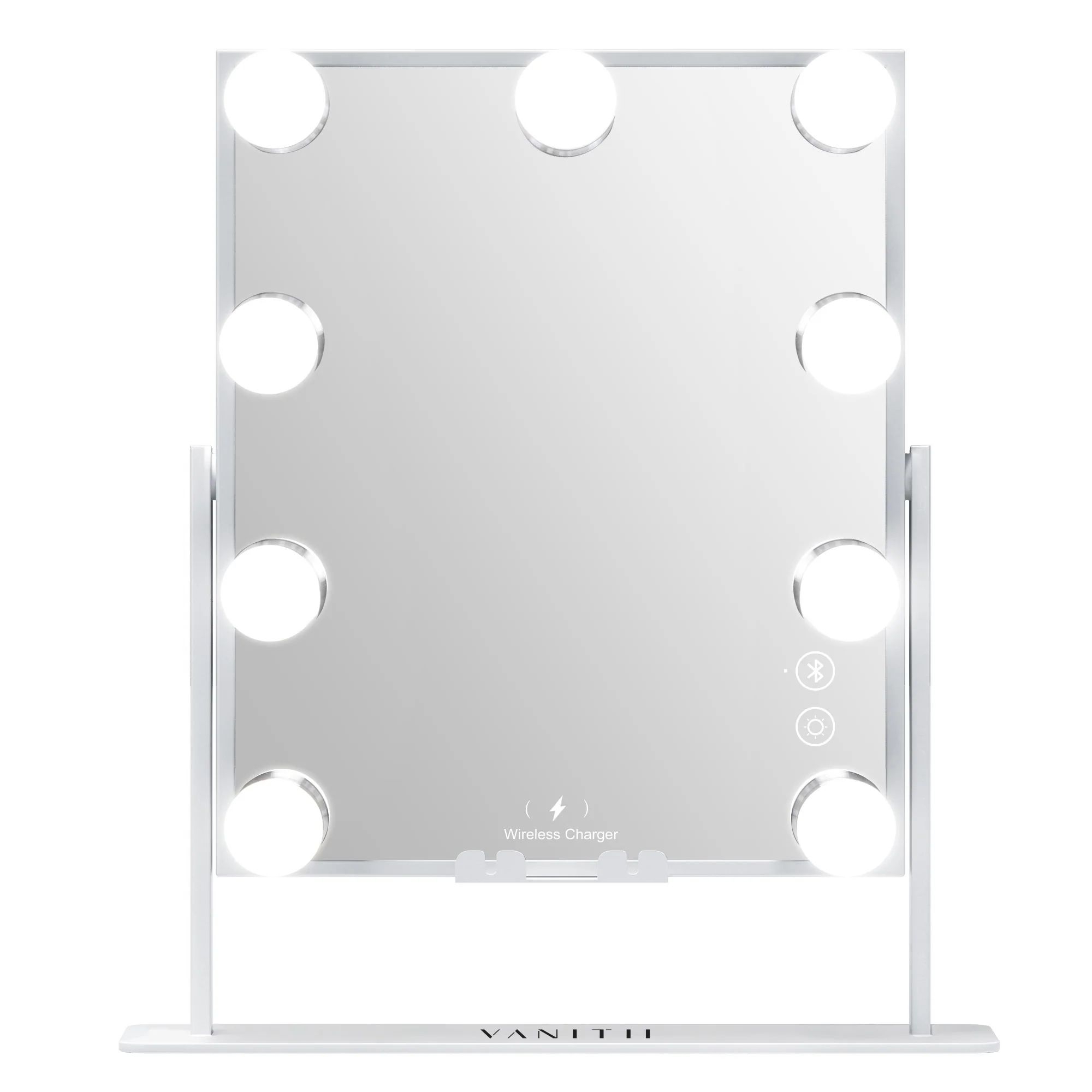 Opi 12 X 14 Vanity Mirror, Wireless Charging, Smart Touch Control, White - Saltoro Sherpi