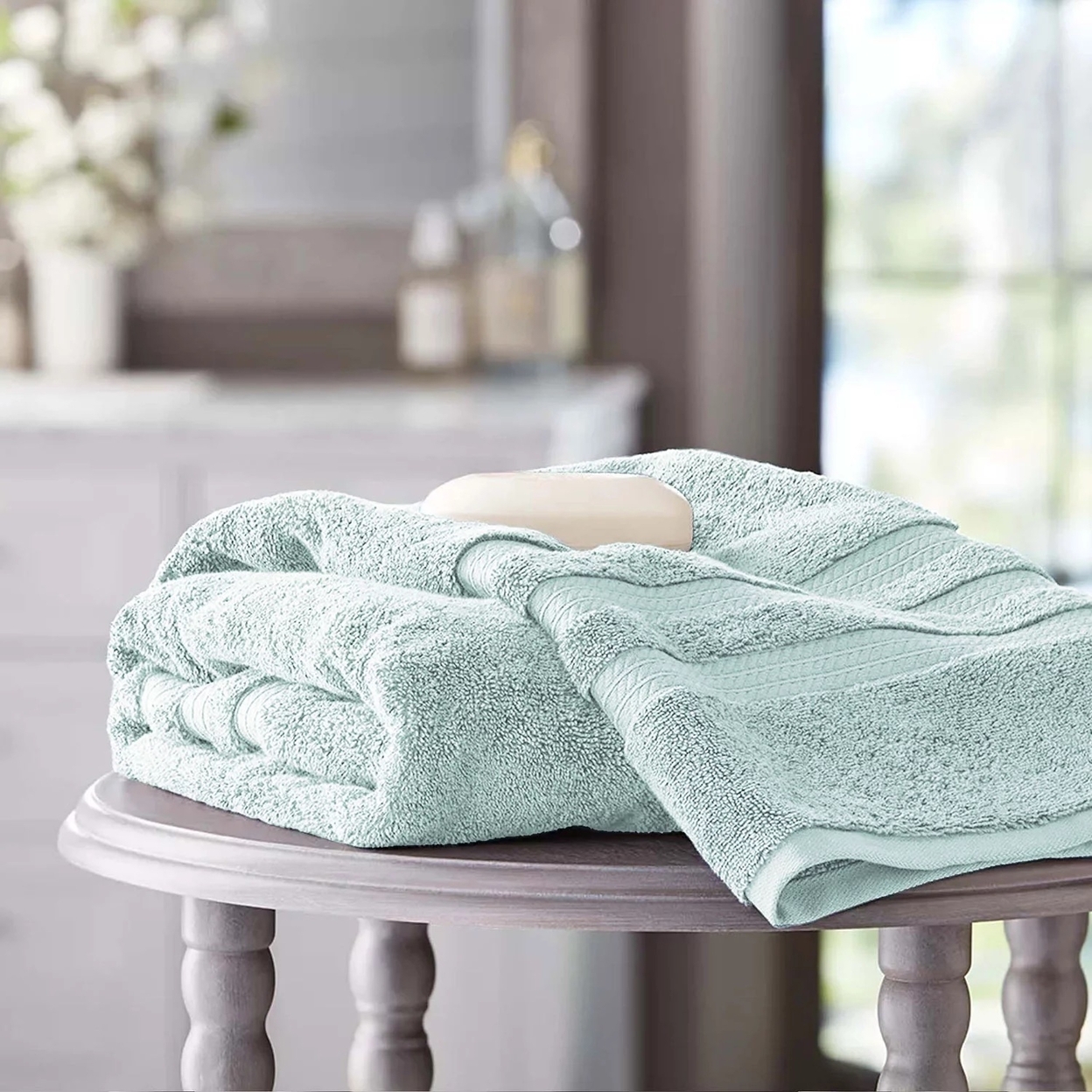 Member's Mark Hotel Premier 100% Cotton Luxury Bath Towel, 30 W X 58 L, Teal