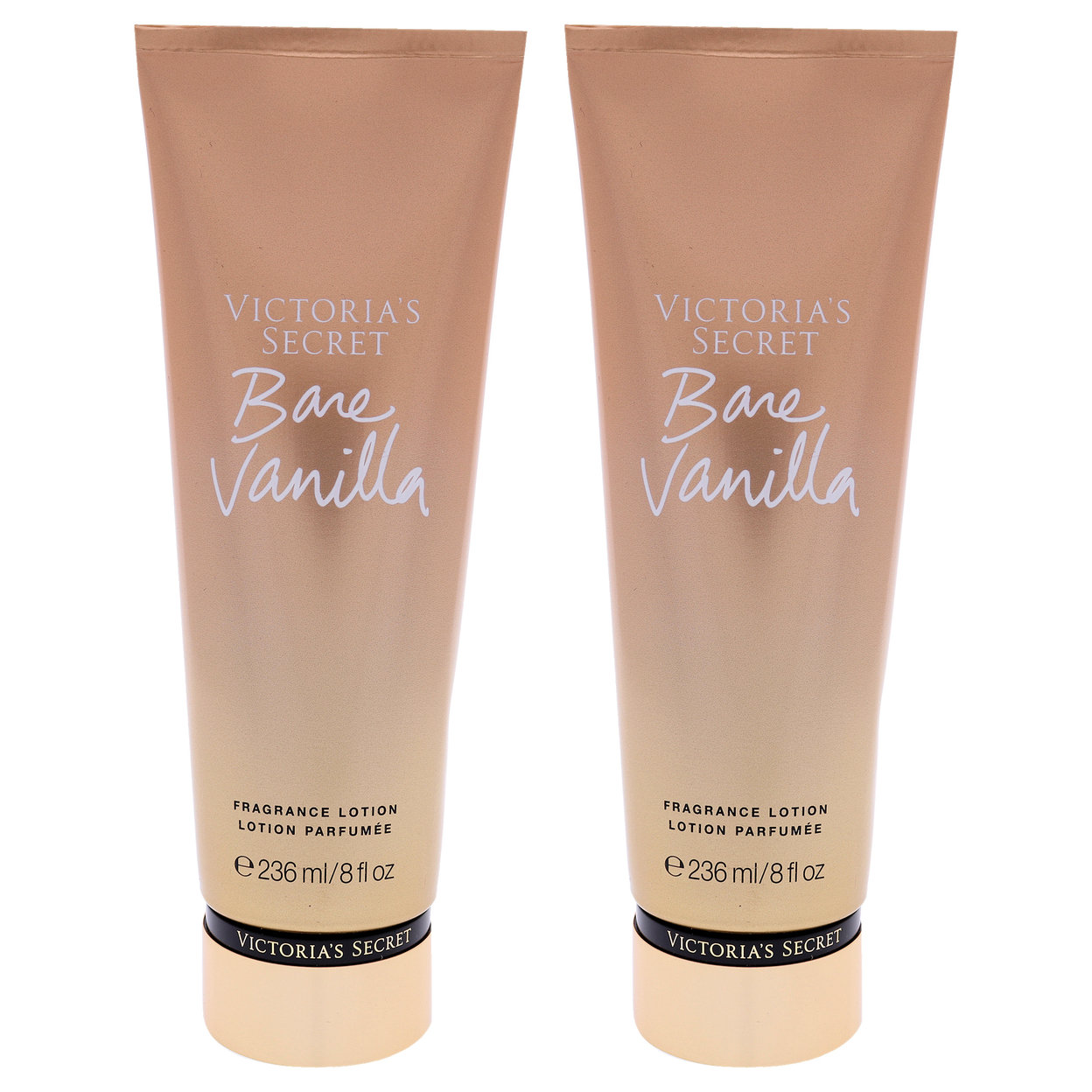 Victoria's Secret Bare Vanilla Fragrance Lotion - Pack Of 2 Body Lotion 8 Oz