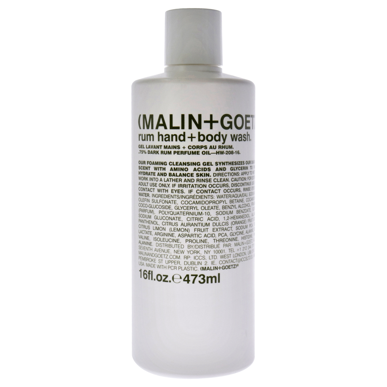Malin + Goetz Unisex BATHBODY Rum Body Wash 16 Oz