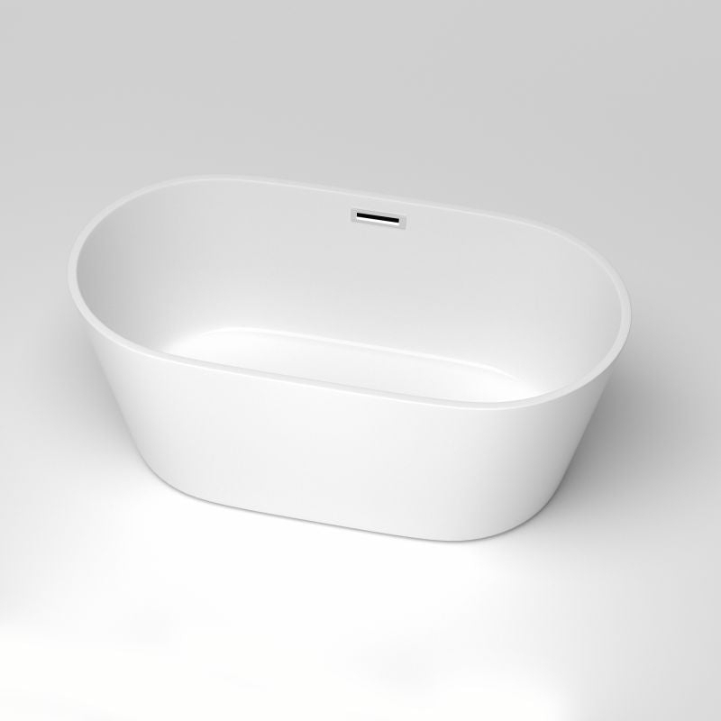 Exbrite 60 Acrylic Alcove Freestanding Soaking Bathtub,Eco-friendly,Easy Installation