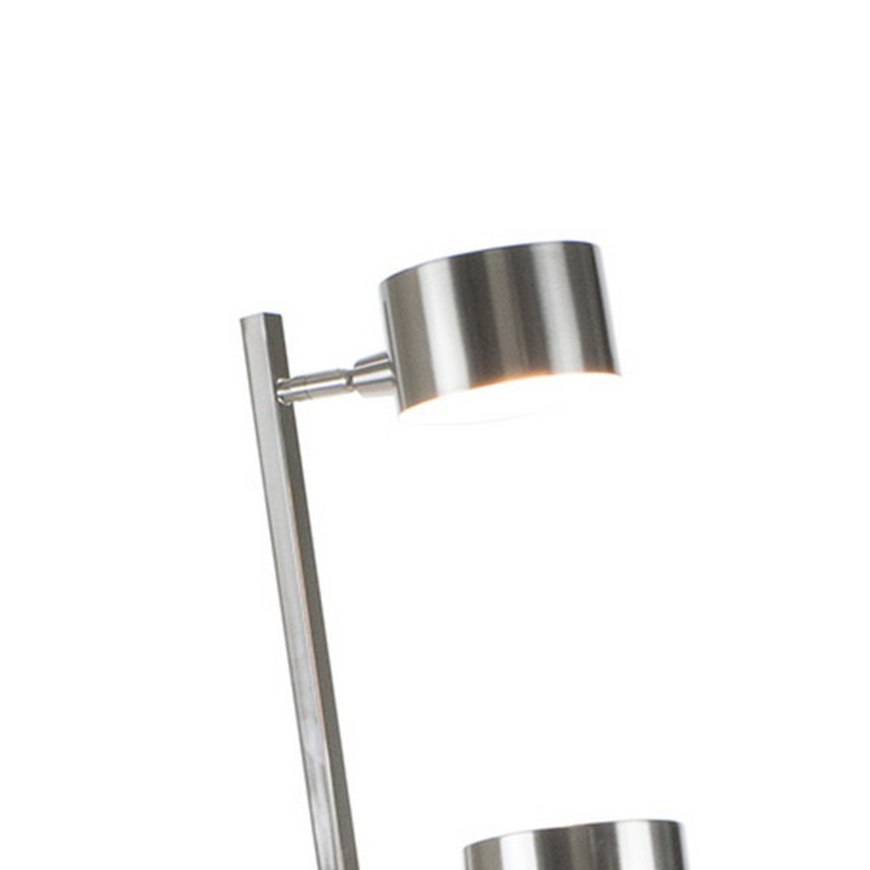 60 Inch Floor Lamp, 3 Drum Metal Shades, Modern Style, Silver Frame -Saltoro Sherpi