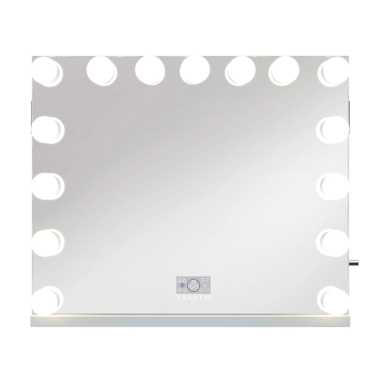 Ziya 32 X 40 Vanity Mirror Pro Max , USB Charging Port, Smart Touch, White - Saltoro Sherpi