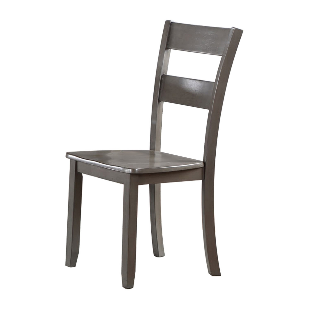 Kate 22 Inch Dining Side Chair Set Of 2, Wood, Slatted Backrest, Brown -Saltoro Sherpi