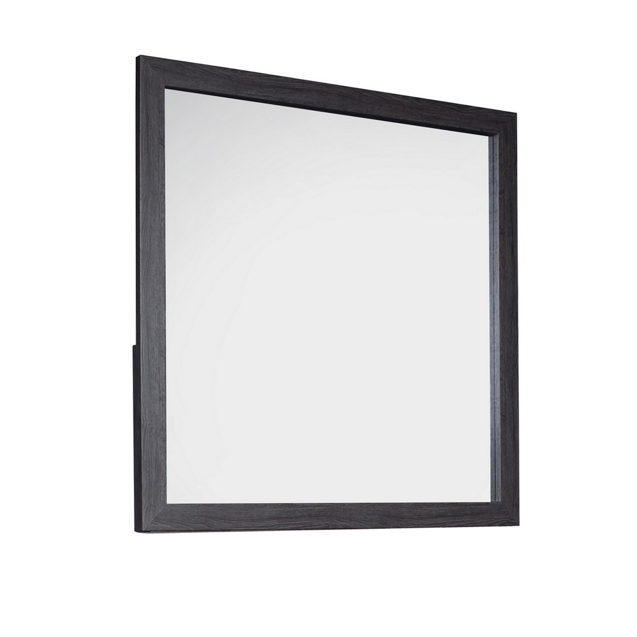 Lala 40 X 40 Inch Dresser Mirror, Modern Rectangular Shape, Black Finish -Saltoro Sherpi