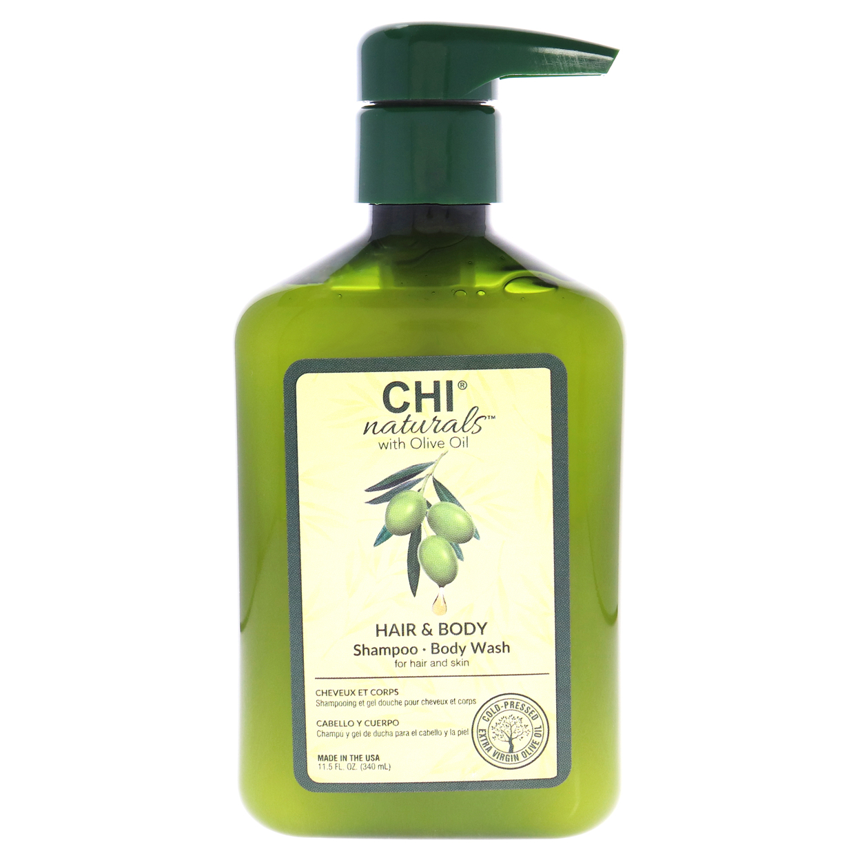 CHI Unisex BATHBODY Olive Naturals Hair And Body Shampoo Body Wash 11.5 Oz