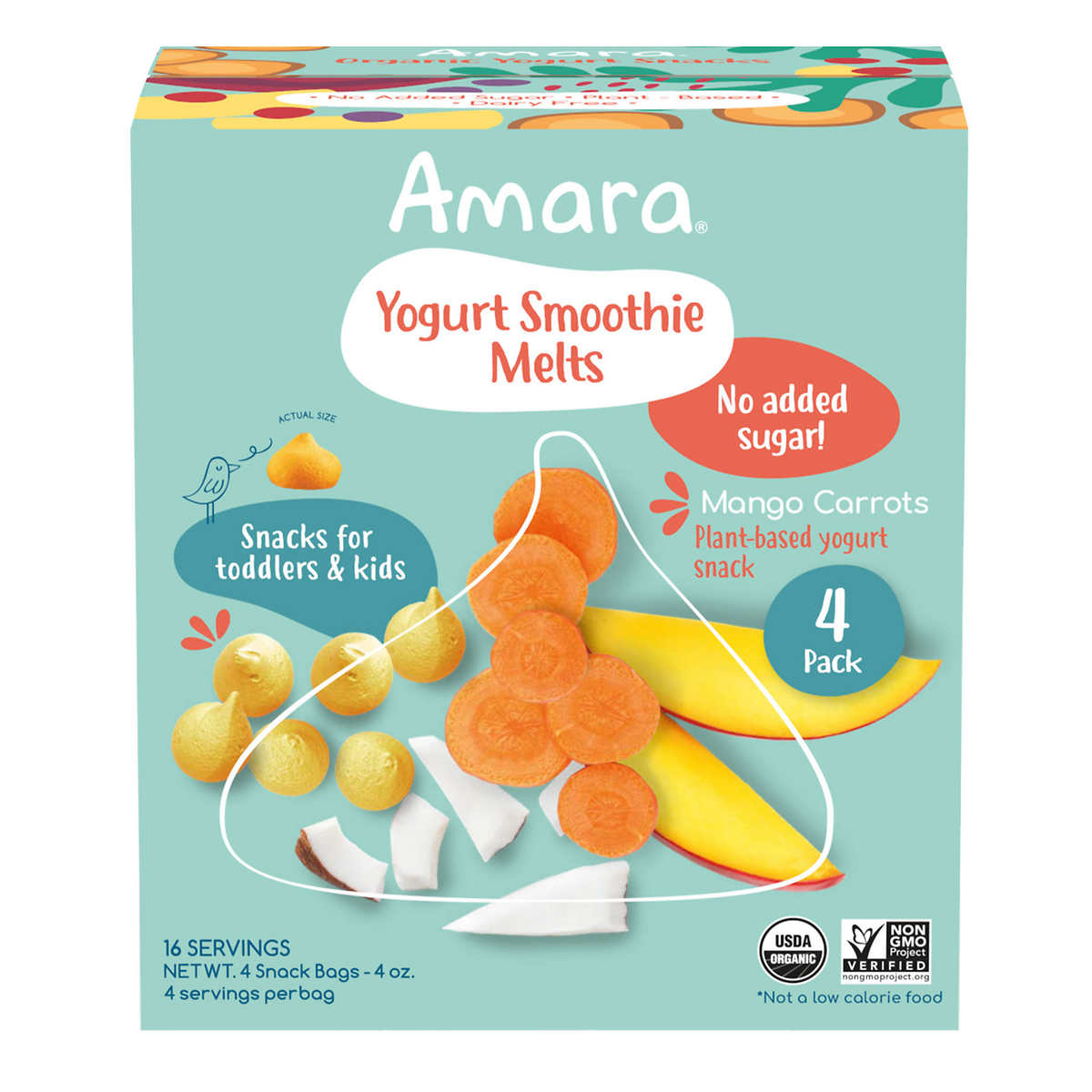 Amara Organic Yogurt Smoothie Melts, 1 Ounce (Pack Of 4)