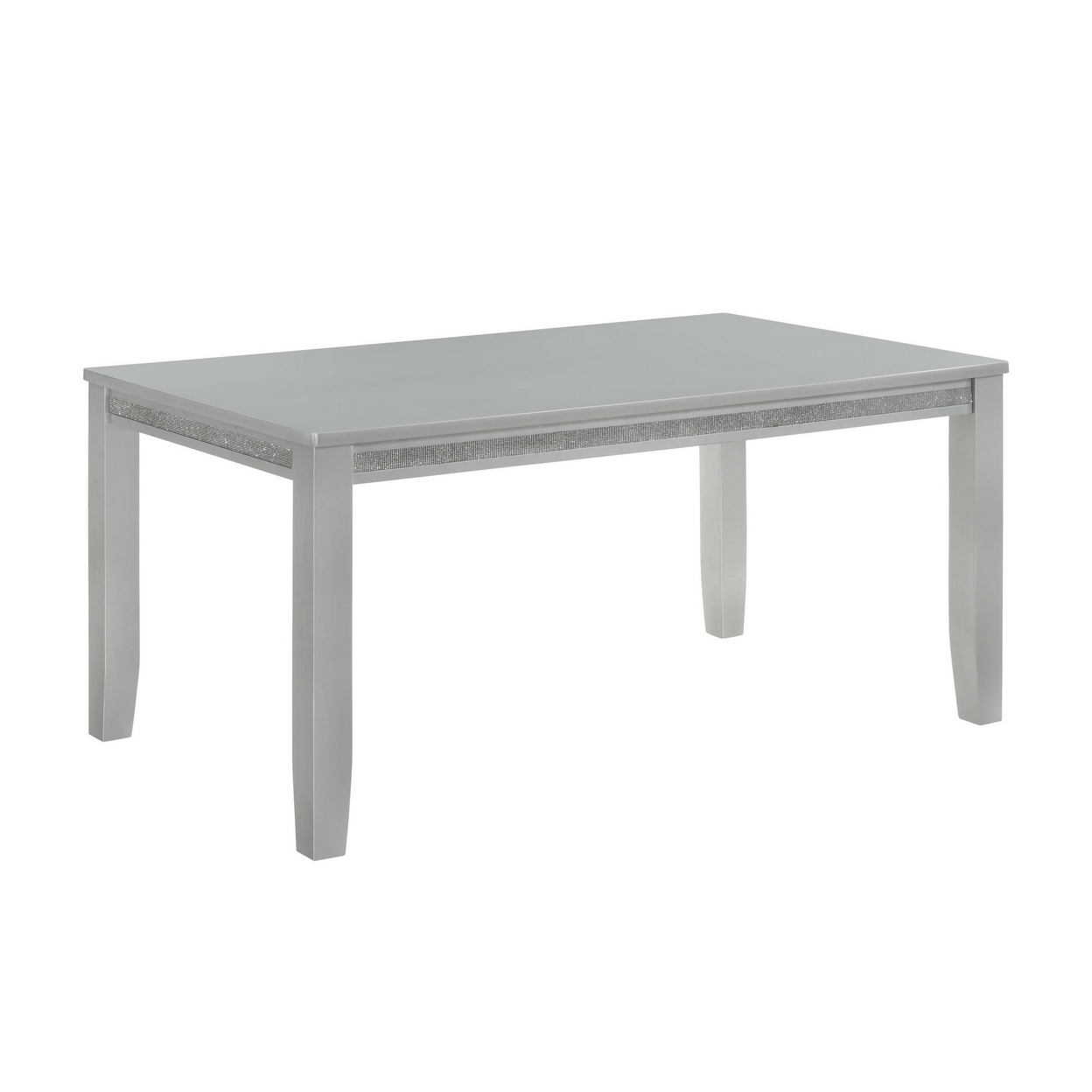 Liam 64 Inch Dining Table, Spacious Rectangular Top, Gray Wood Frame -Saltoro Sherpi