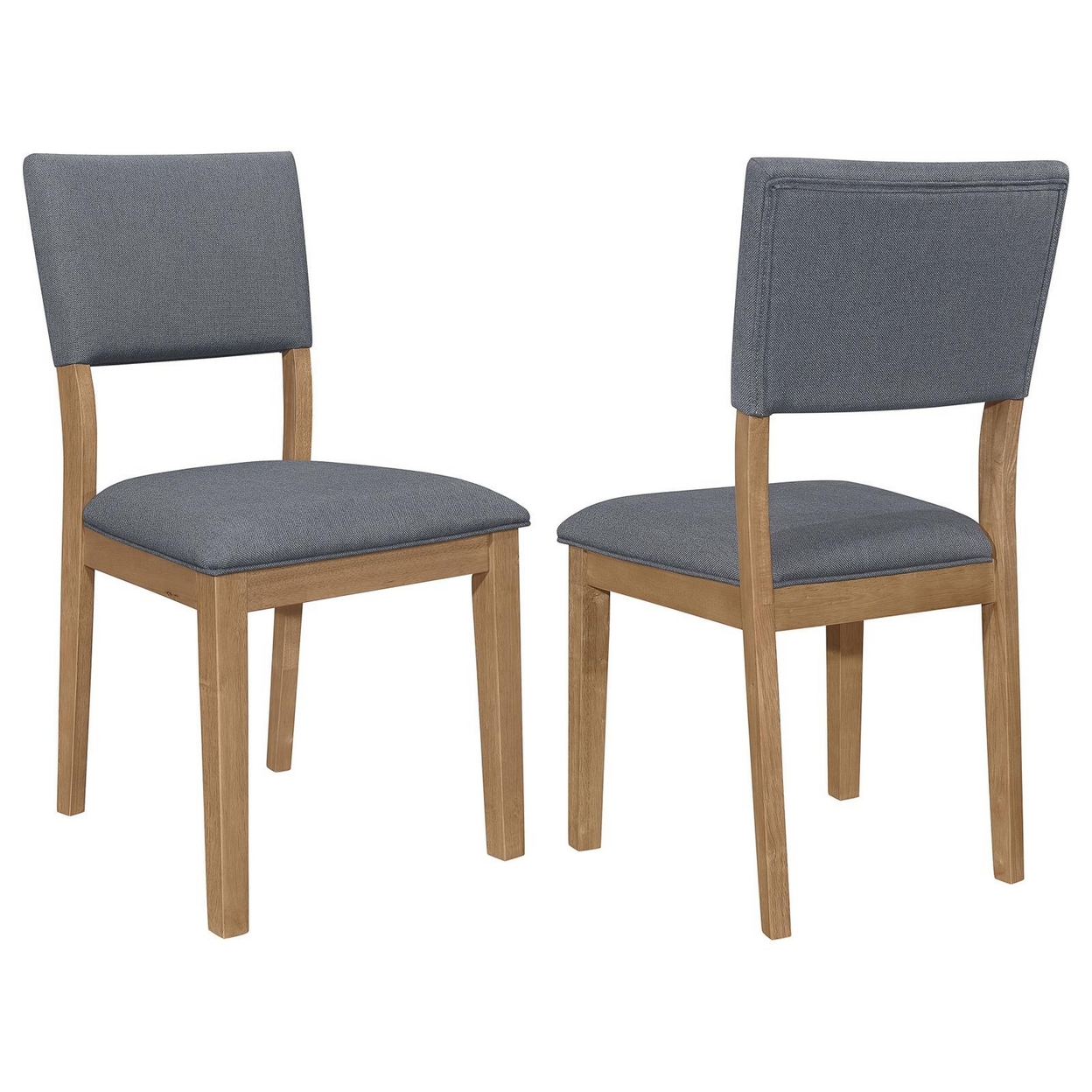 Alia 22 Inch Dining Chair, Set Of 2, Fabric Cushioned, Asian Hardwood -Saltoro Sherpi