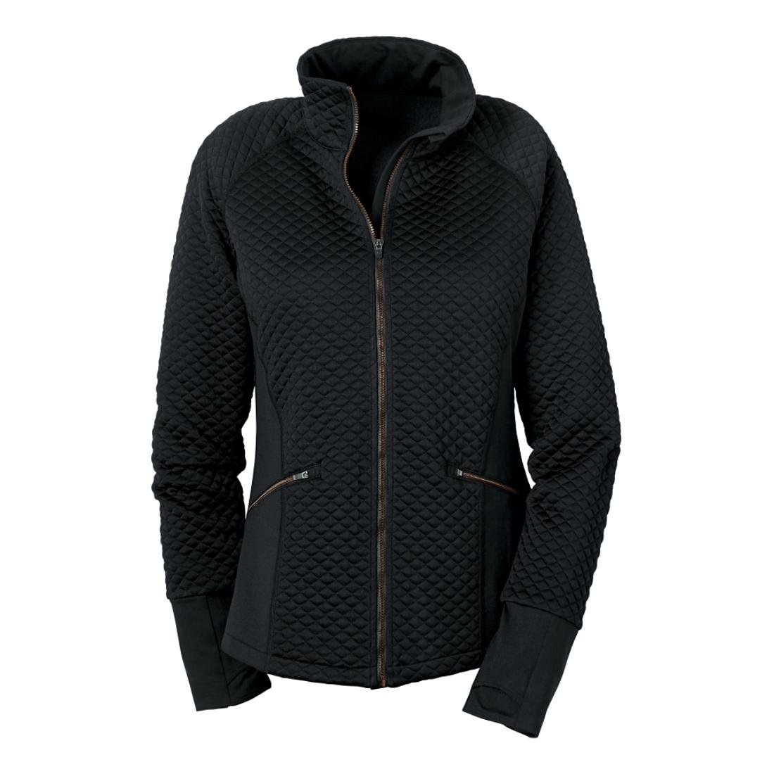 R-Gear Womens Smooth Transition Quilted Jacket BLACK-BLACK-WHITE - 12