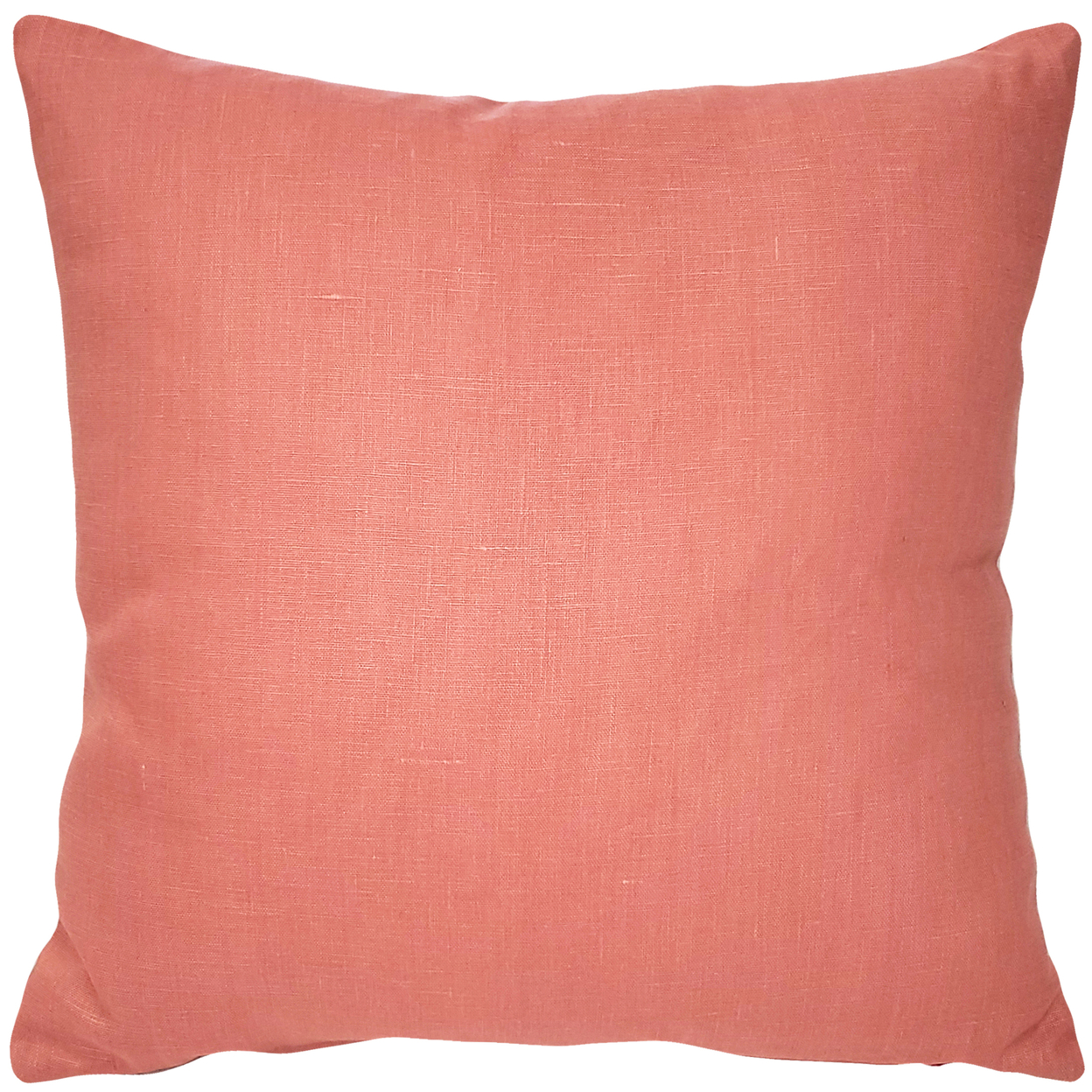 Tuscany Linen Deep Blush Throw Pillow 20x20, With Polyfill Insert