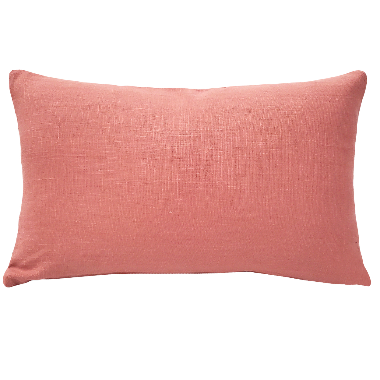 Tuscany Linen Deep Blush Throw Pillow 12x19, With Polyfill Insert