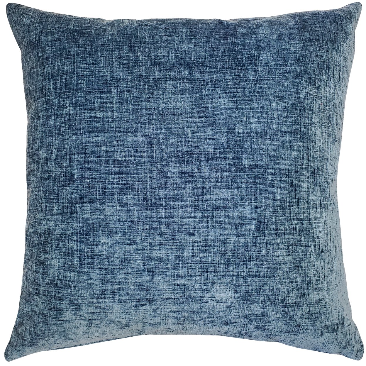 Venetian Velvet Agean Blue Throw Pillow 20x20, With Polyfill Insert