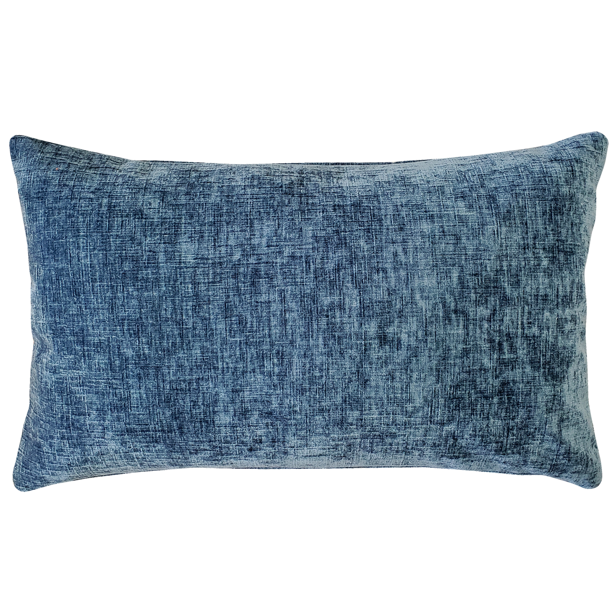 Venetian Velvet Agean Blue Throw Pillow 12x20, With Polyfill Insert