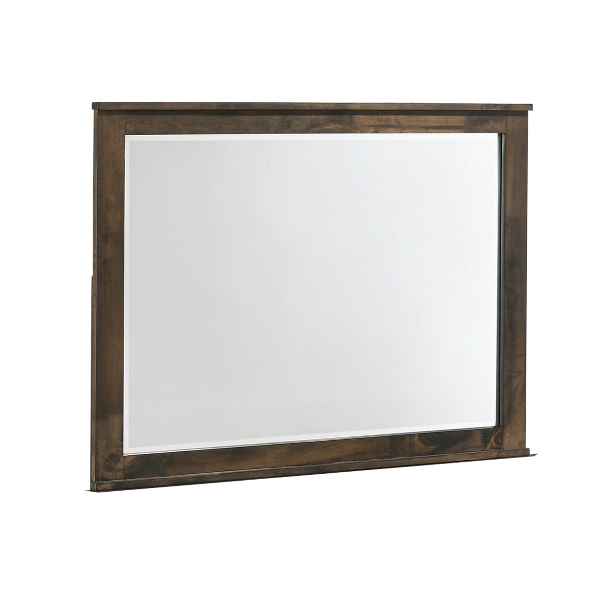 Bora 34 X 46 Dresser Mirror, Square, Solid Reclaimed Wood, Rustic Gray -Saltoro Sherpi