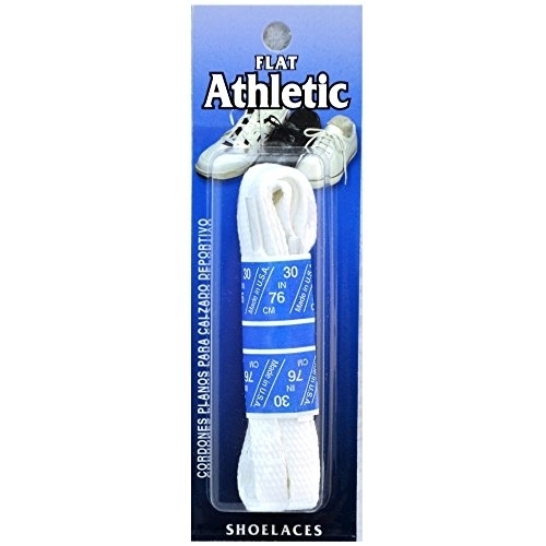 45-inch Replacement Flat Athletic Shoe Laces White (1 Pair) - 45-SPORT WHITE ONE SIZE WHITE