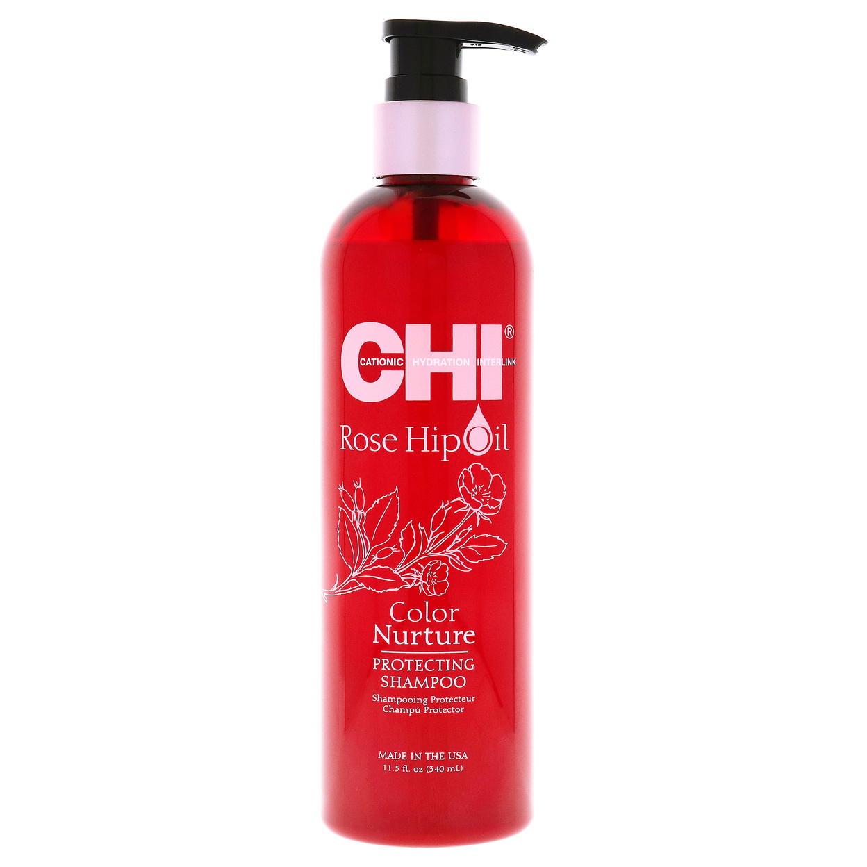 CHI Unisex HAIRCARE Rose Hip Oil Color Nurture Protecting Shampoo 11.5 Oz