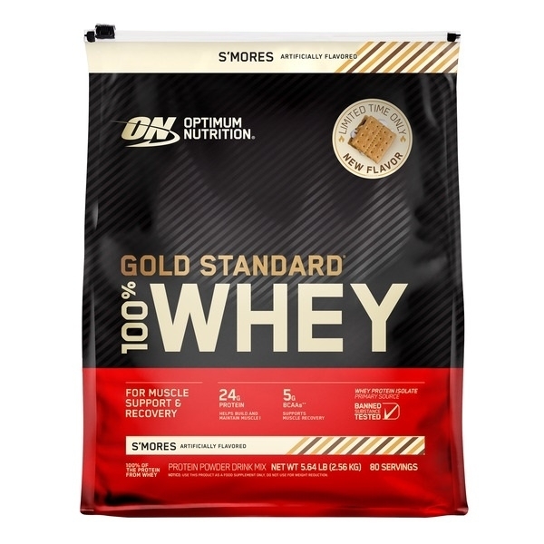 Optimum Nutrition Gold Standard 100% Whey Protein, S'mores, 80 Servings