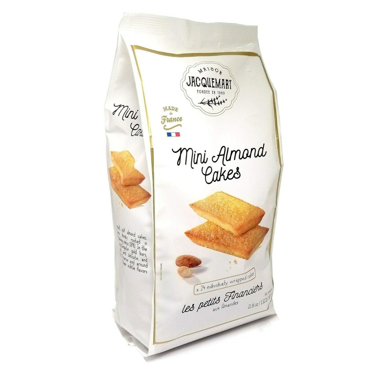 Maison Jaquemart Mini Almond Cakes Les Petits Financiers, 21.16 Ounce (24 Count)