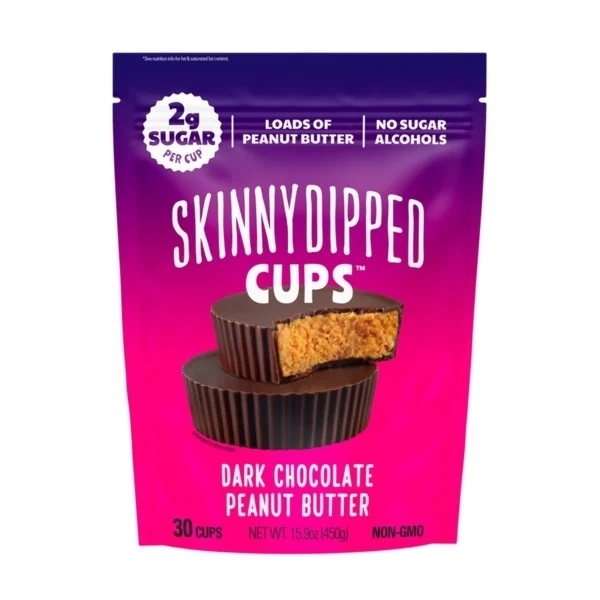 Skinny Dipped Dark Chocolate Peanut Butter Cups, 30 Count